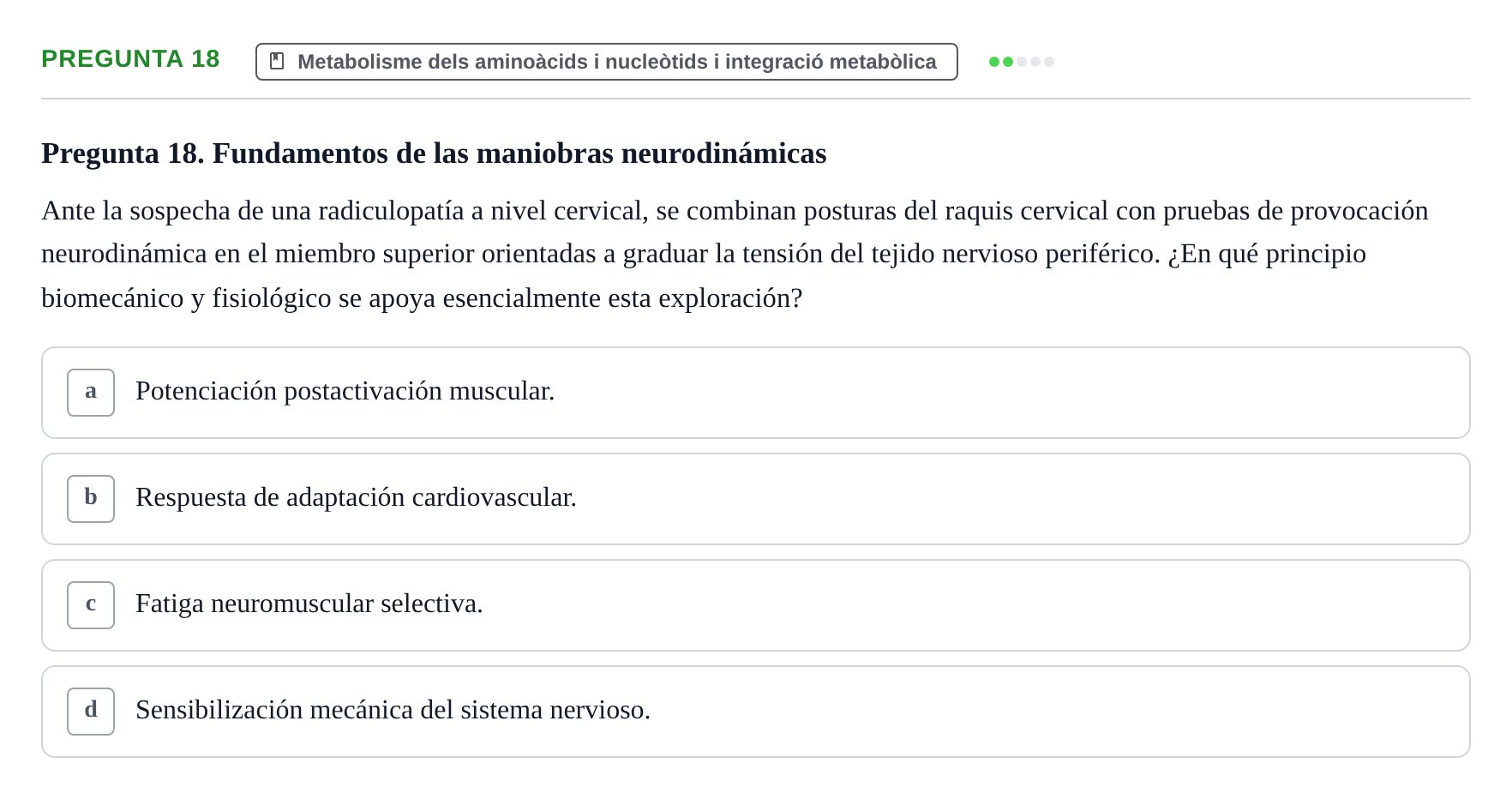 Enunciado: Pregunta 18