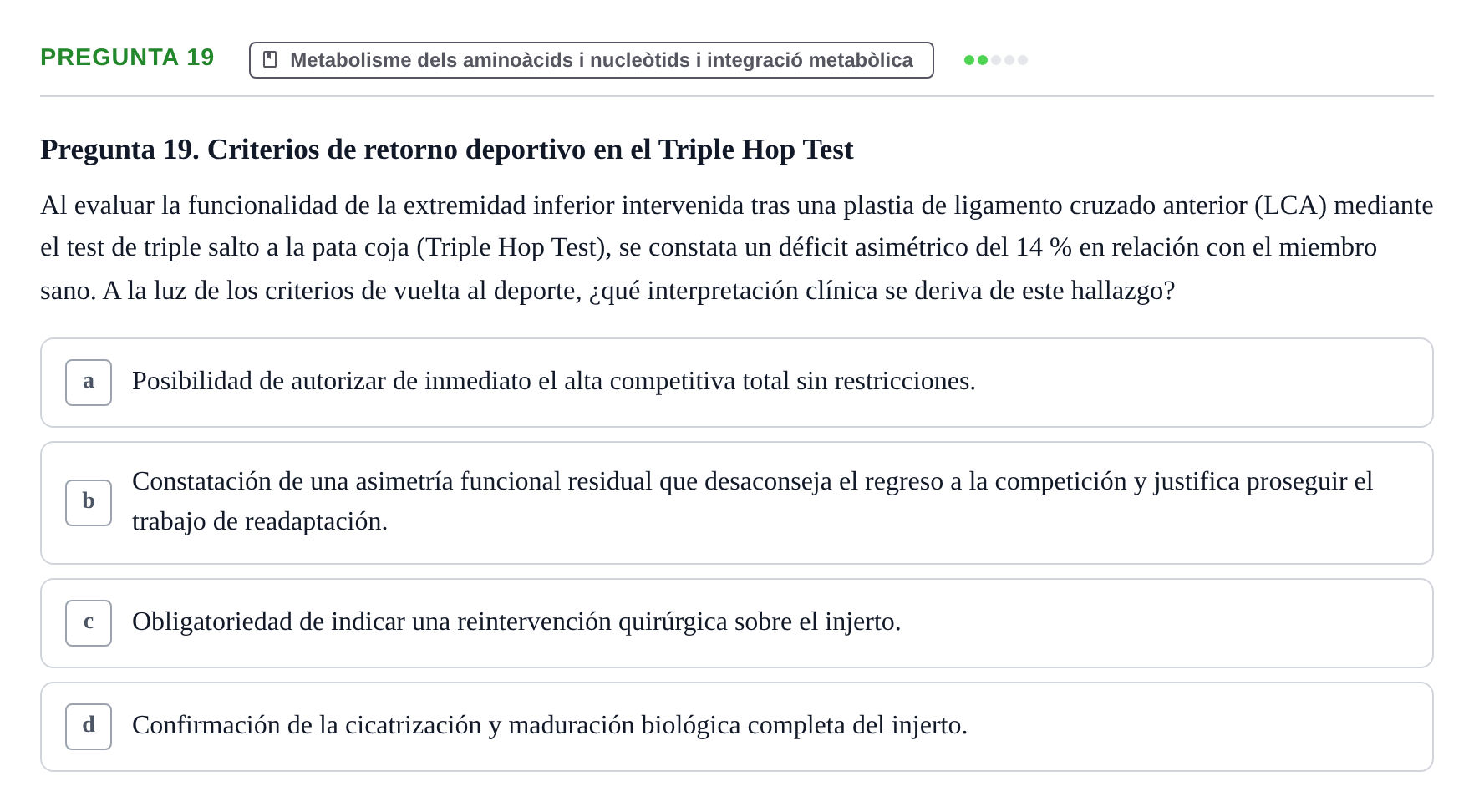 Enunciado: Pregunta 19