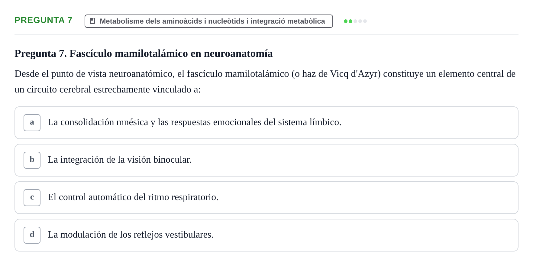 Enunciado: Pregunta 7