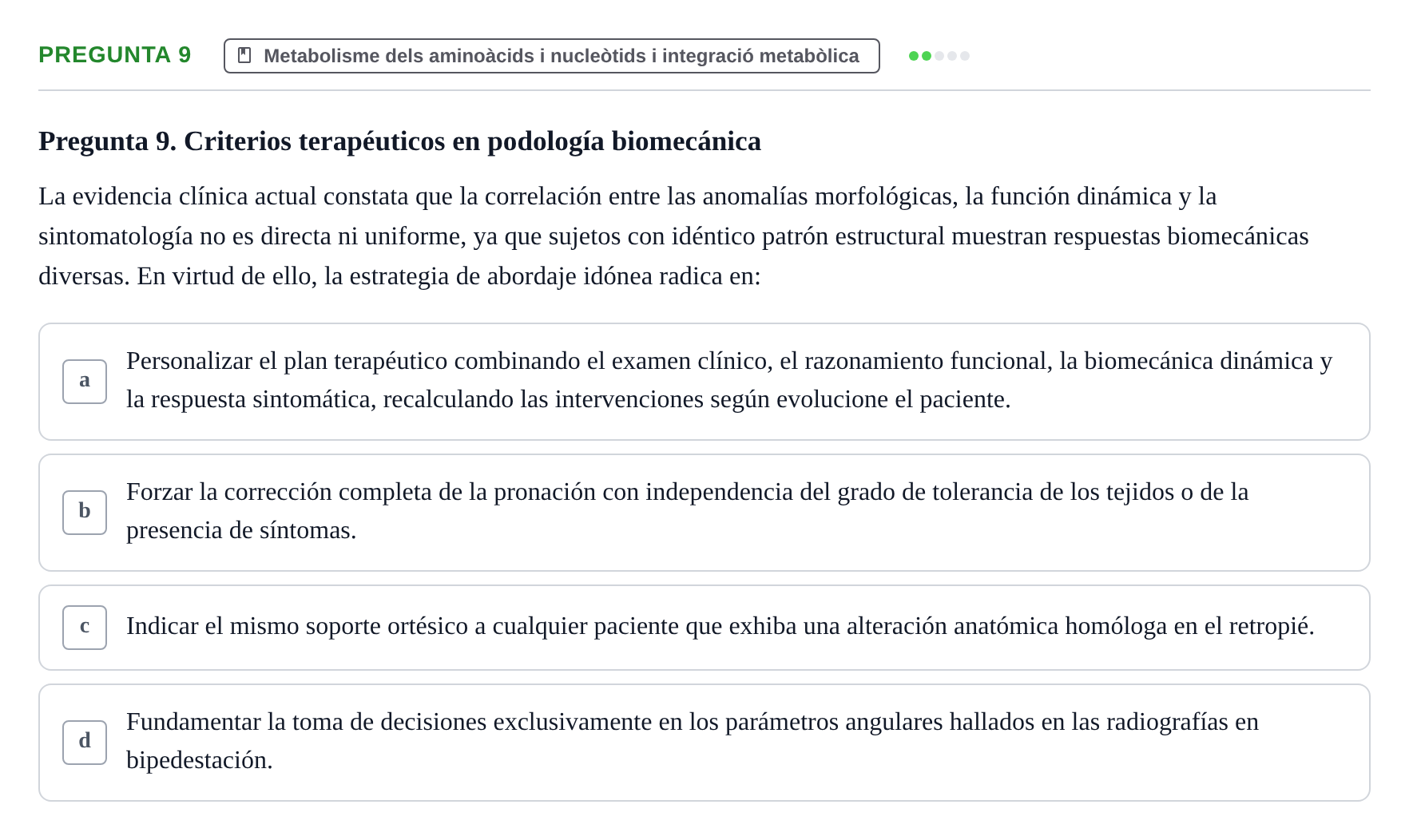 Enunciado: Pregunta 9