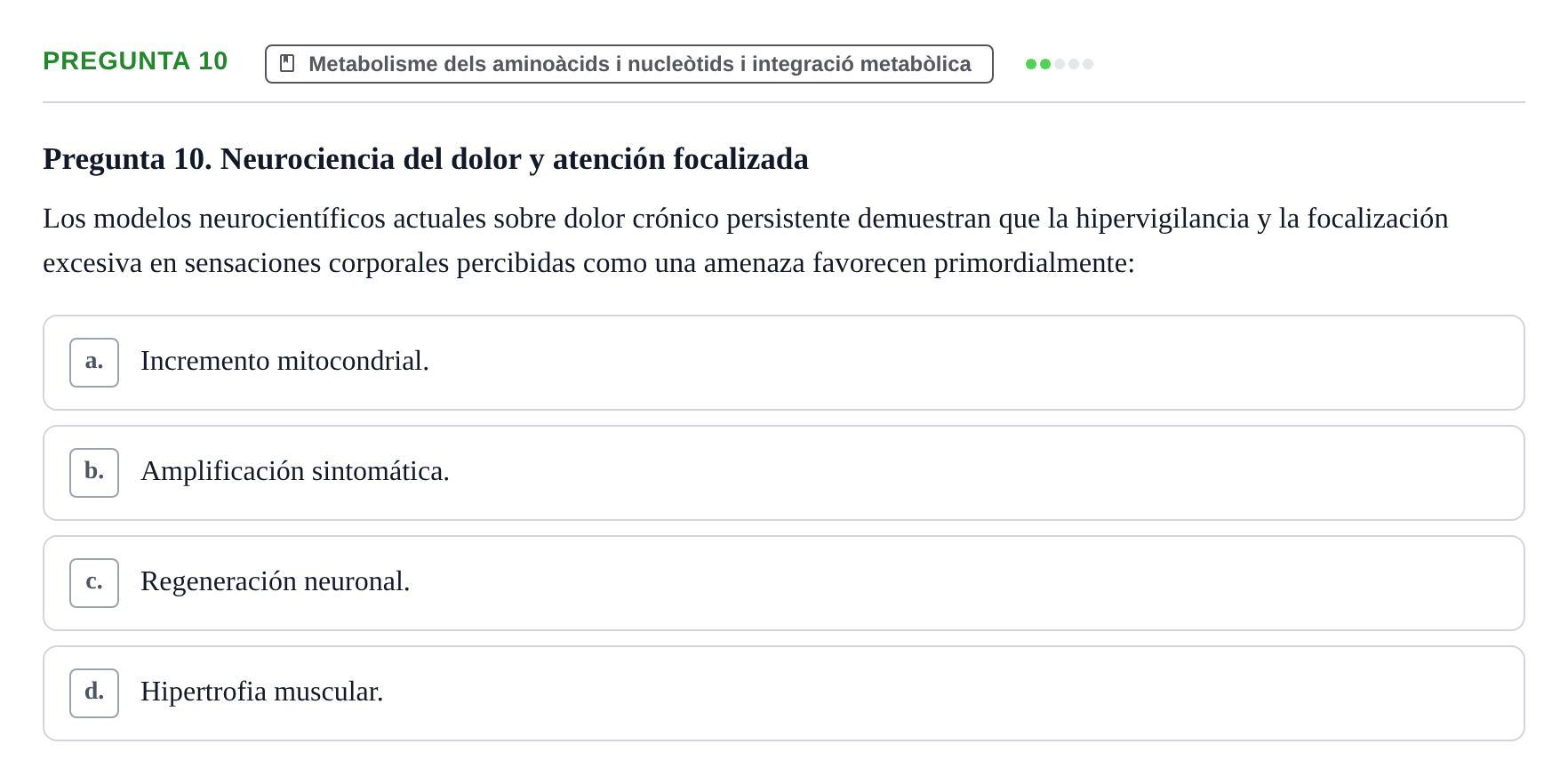 Enunciado: Pregunta 10