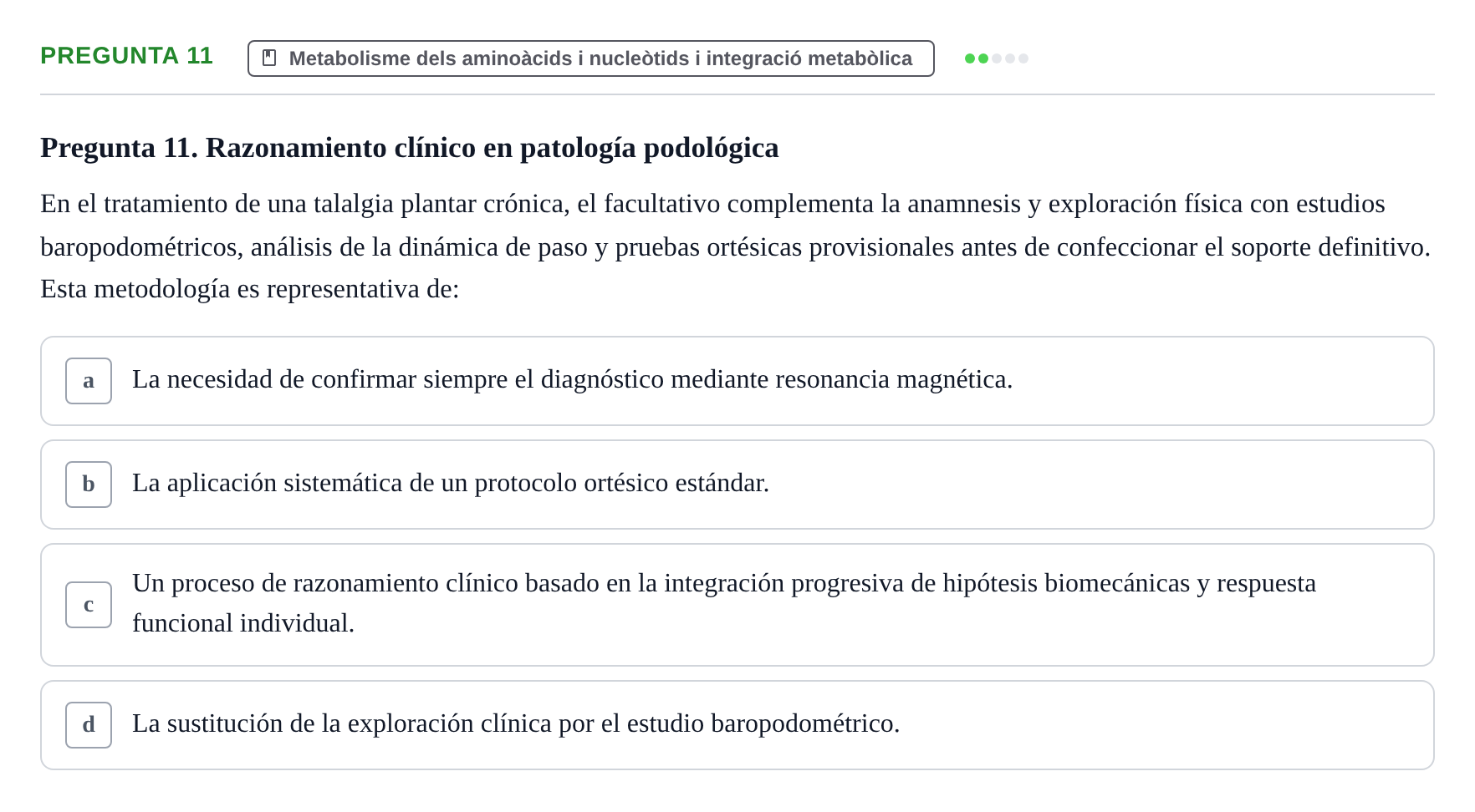 Enunciado: Pregunta 11