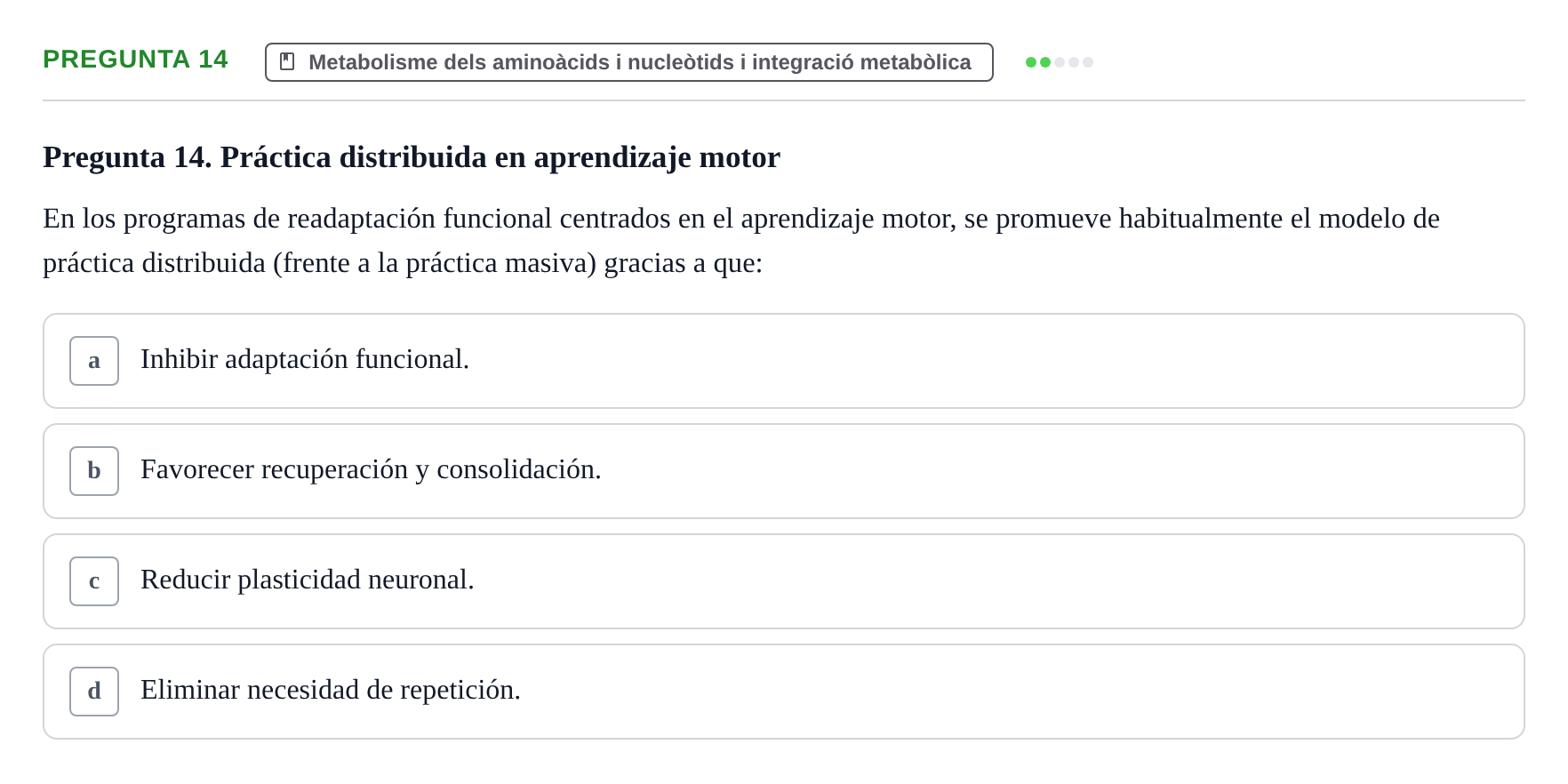 Enunciado: Pregunta 14