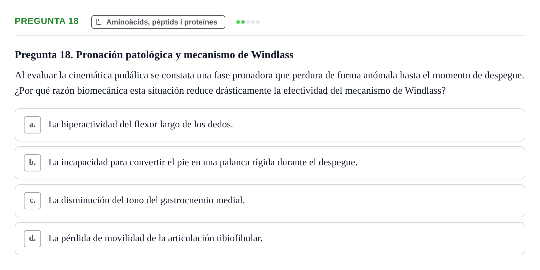 Enunciado: Pregunta 18