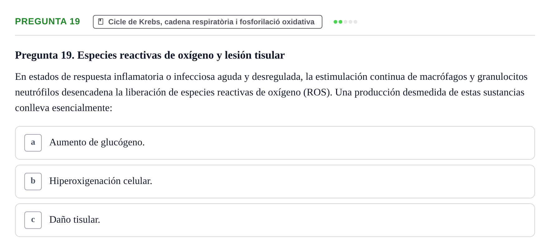 Enunciado: Pregunta 19