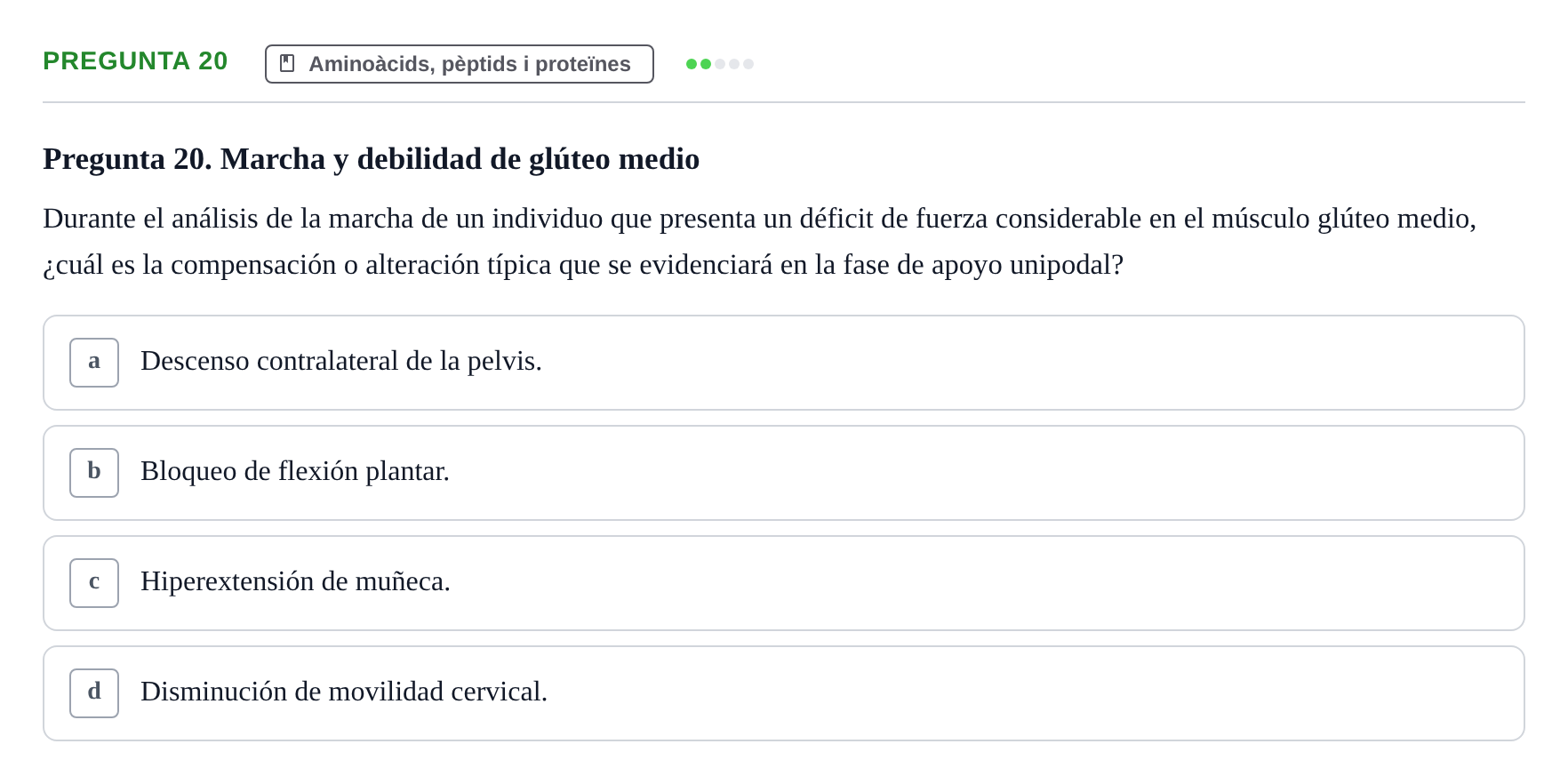 Enunciado: Pregunta 20