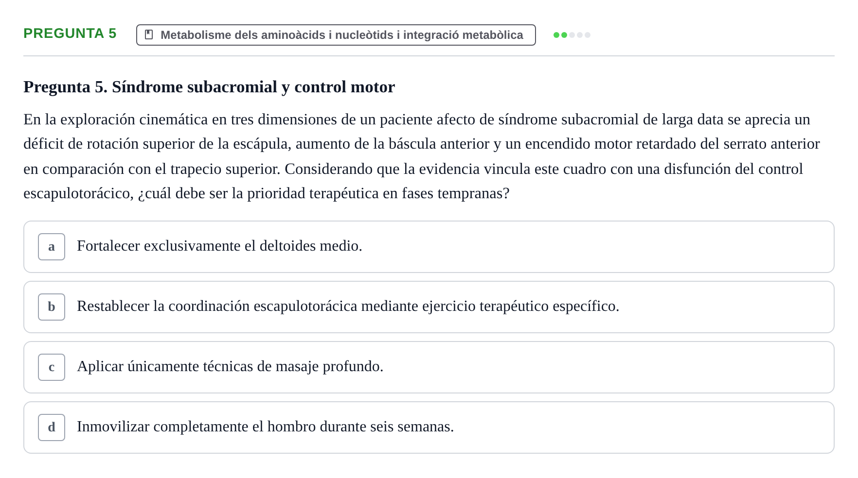 Enunciado: Pregunta 5