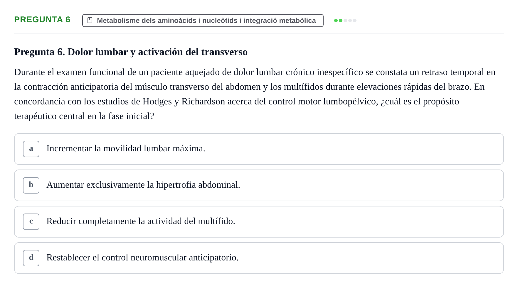 Enunciado: Pregunta 6