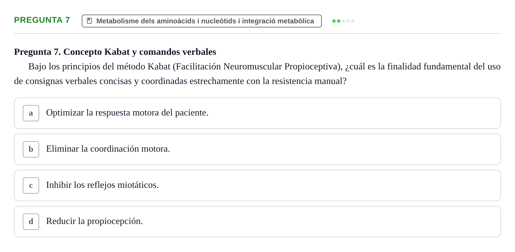 Enunciado: Pregunta 7