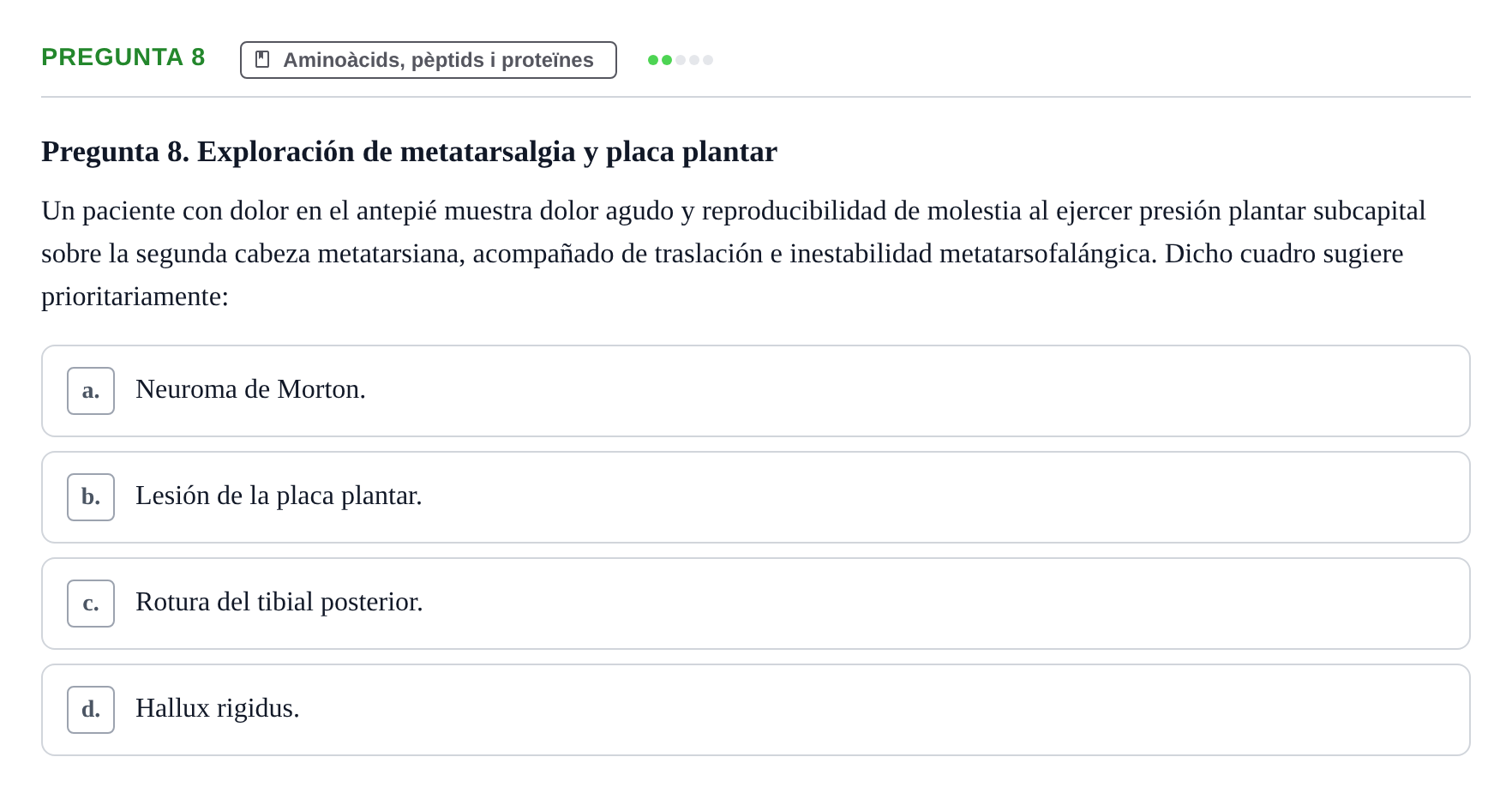 Enunciado: Pregunta 8