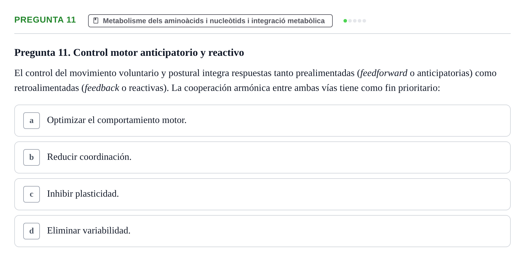Enunciado: Pregunta 11