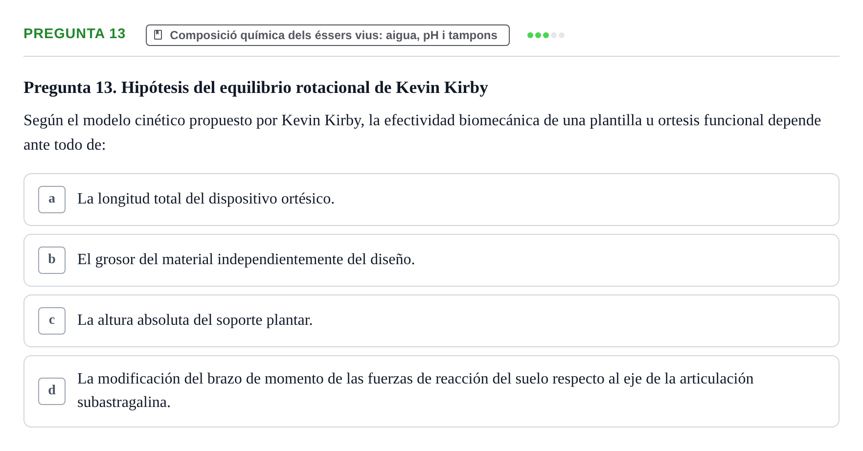 Enunciado: Pregunta 13