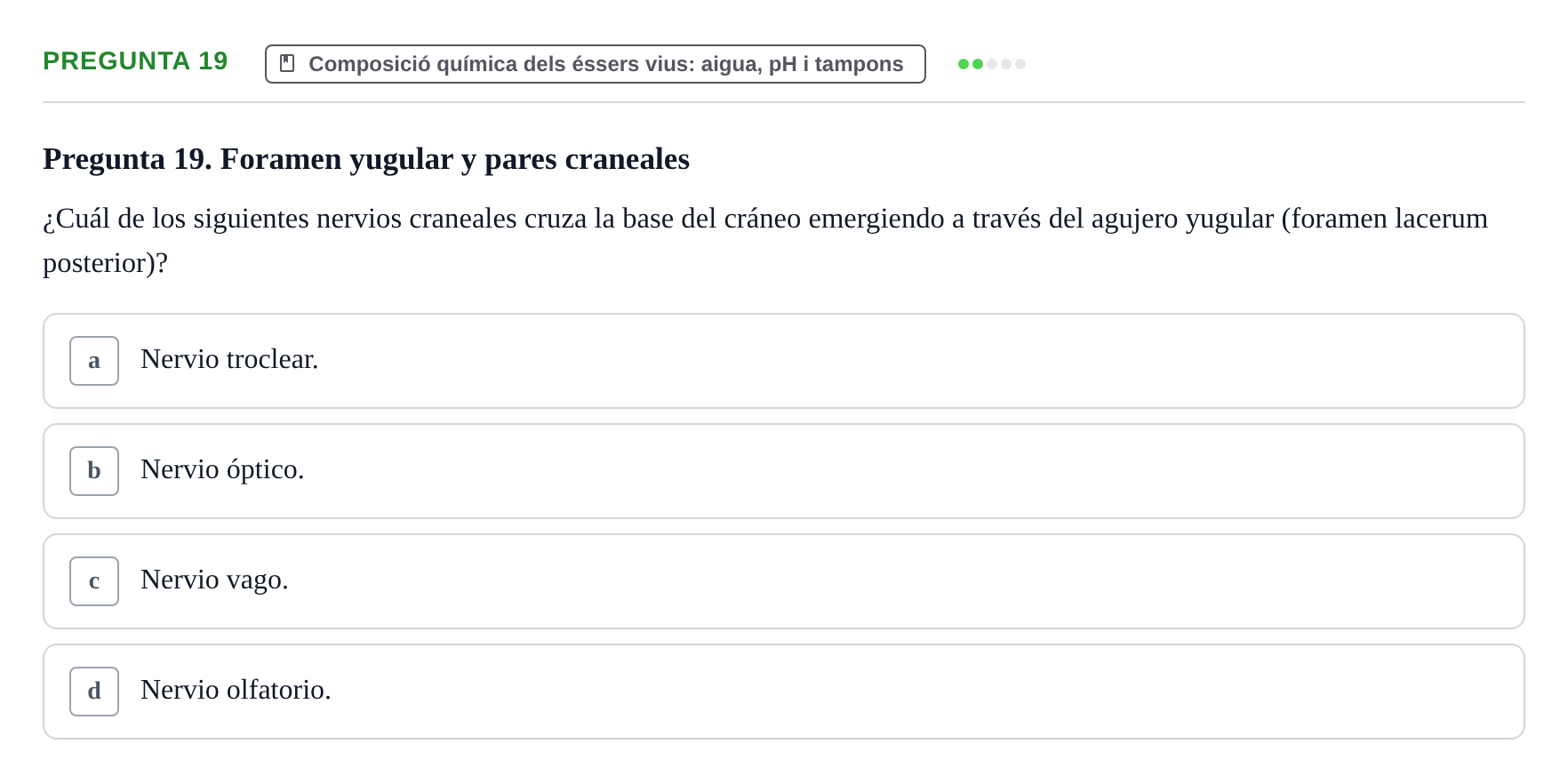 Enunciado: Pregunta 19
