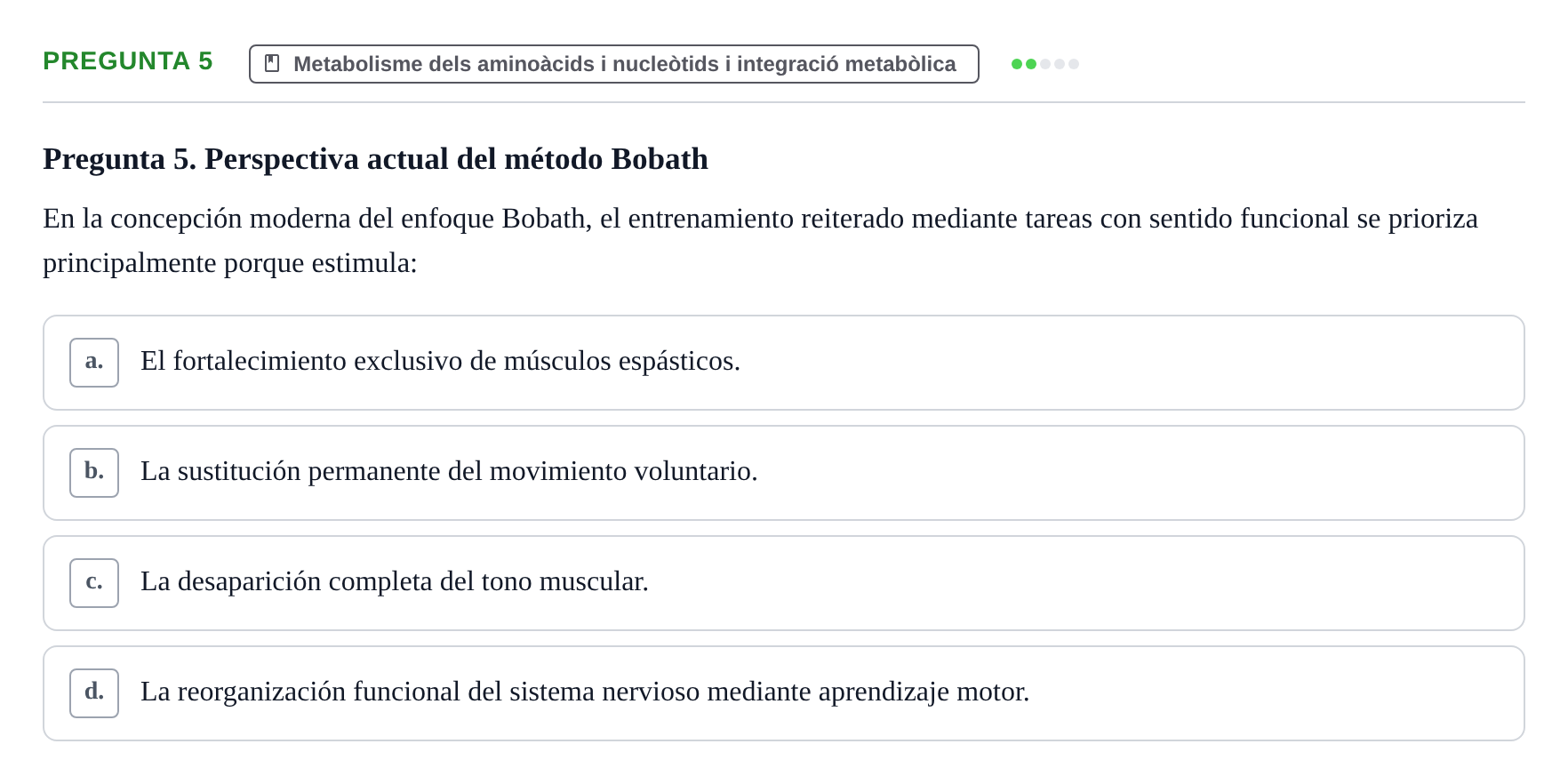 Enunciado: Pregunta 5