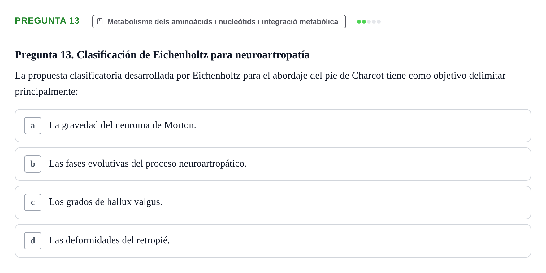 Enunciado: Pregunta 13