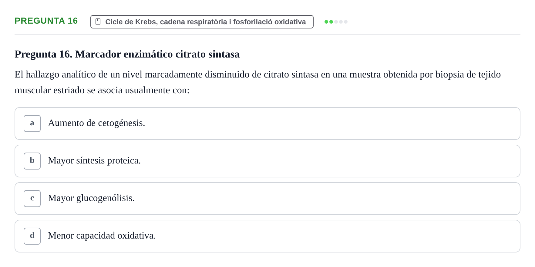 Enunciado: Pregunta 16