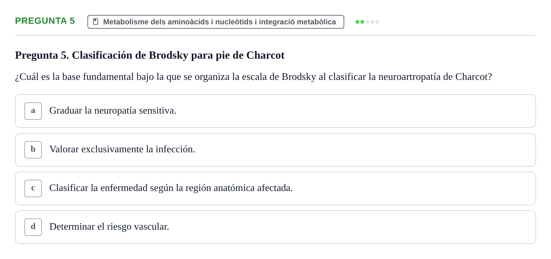 Enunciado: Pregunta 5