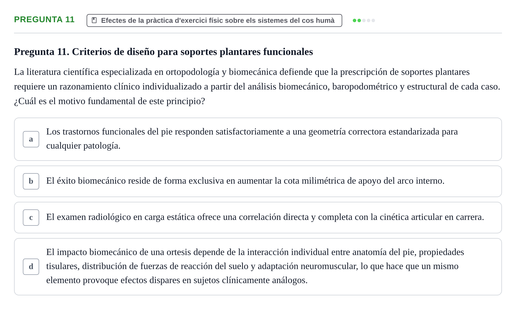 Enunciado: Pregunta 11