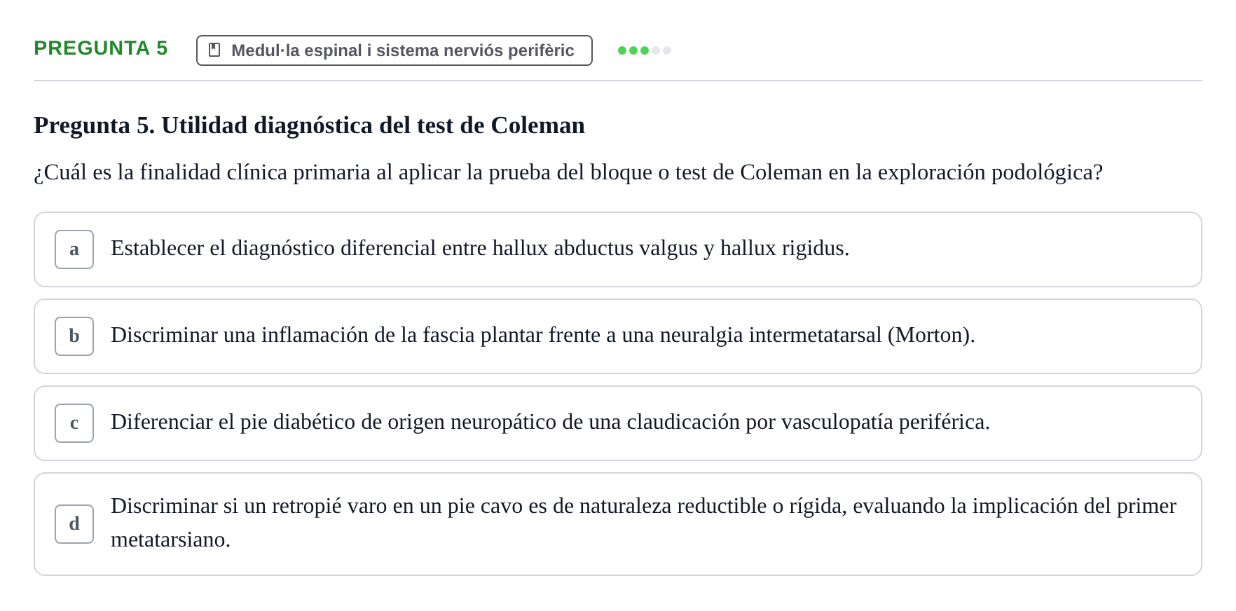 Enunciado: Pregunta 5