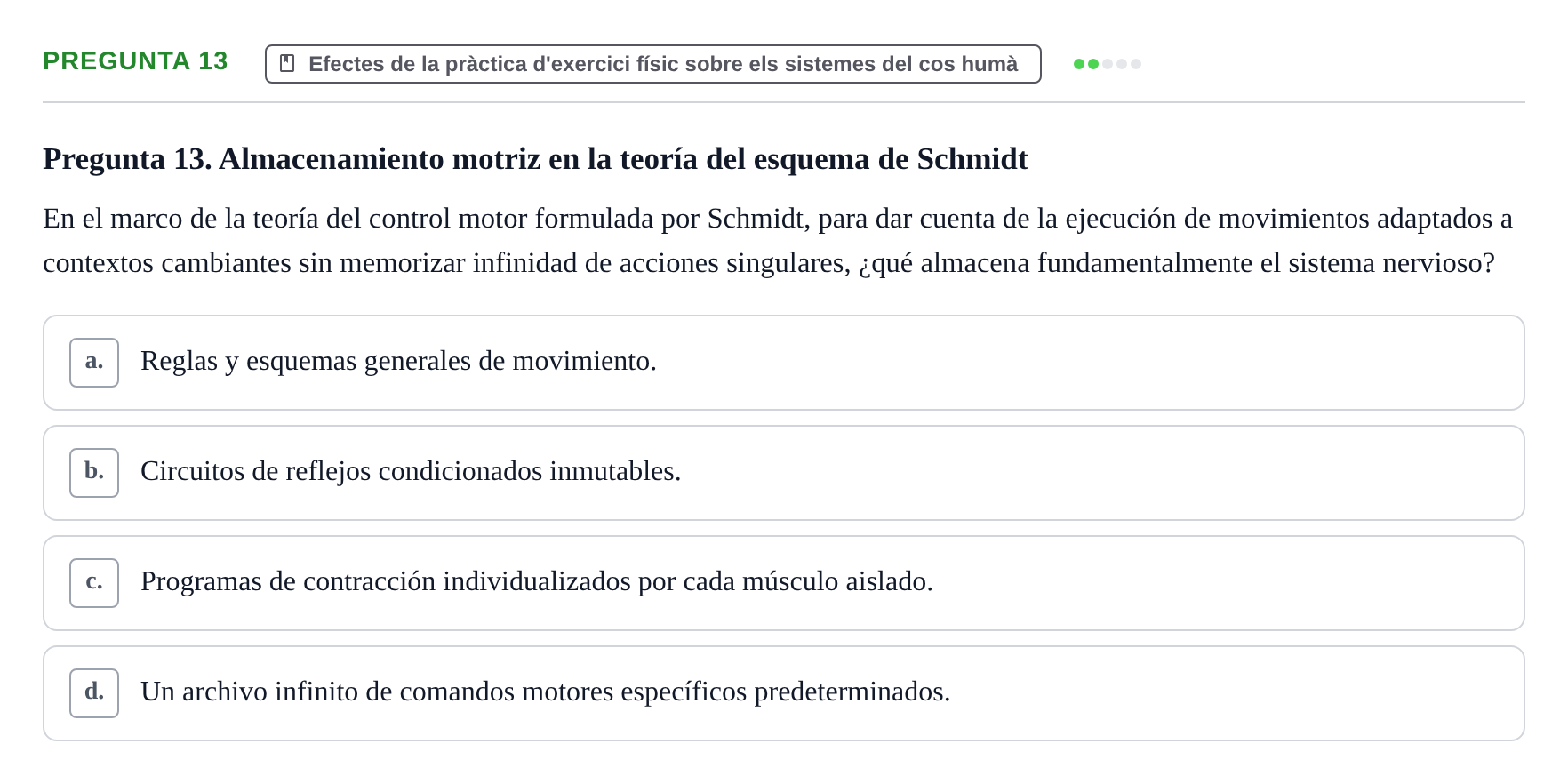 Enunciado: Pregunta 13
