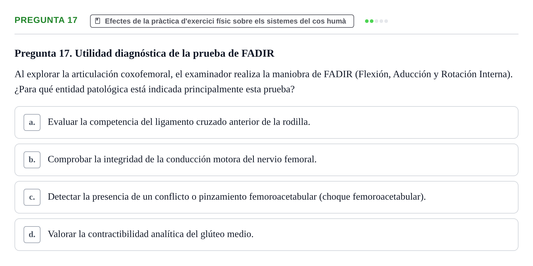 Enunciado: Pregunta 17