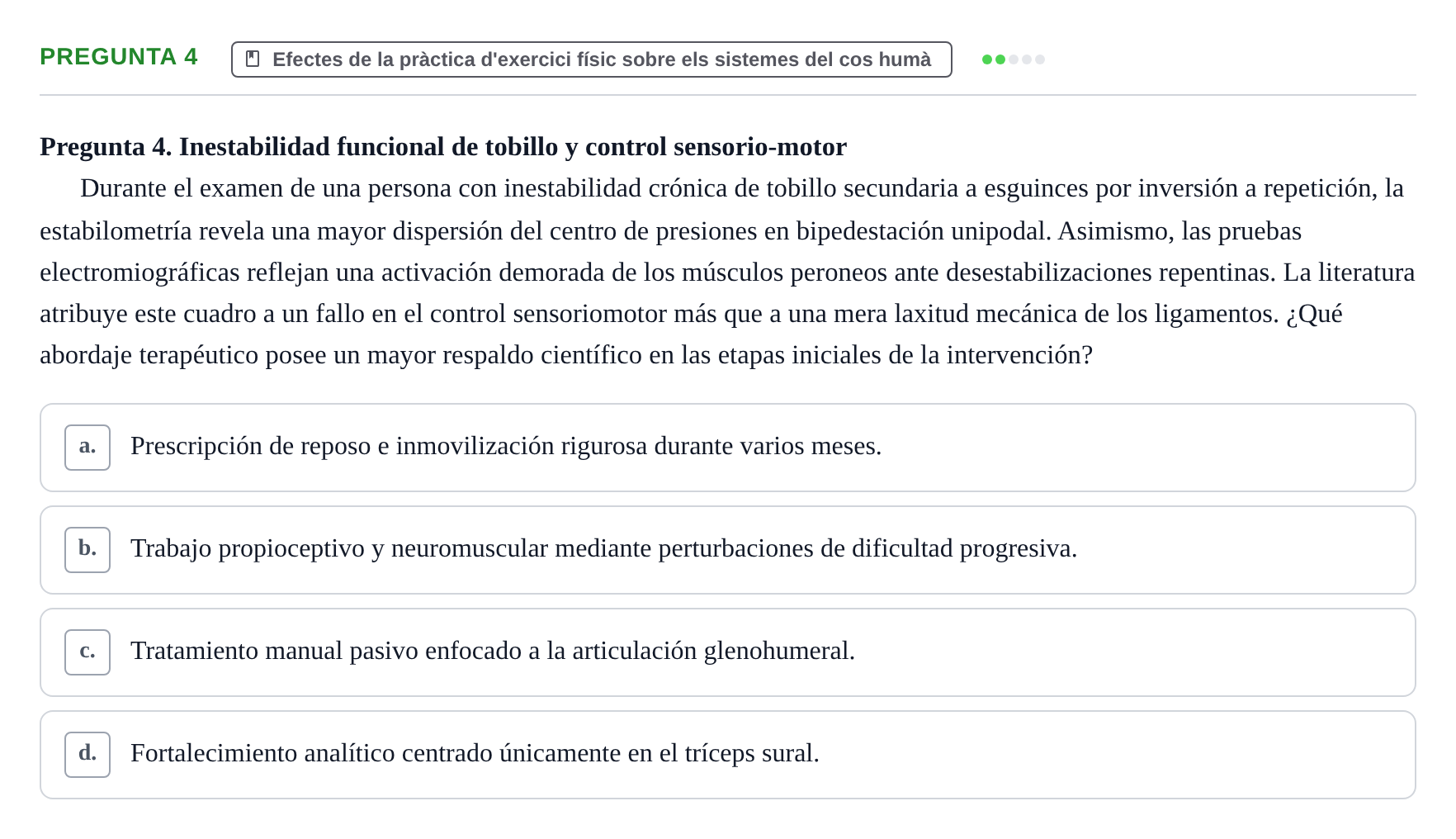 Enunciado: Pregunta 4