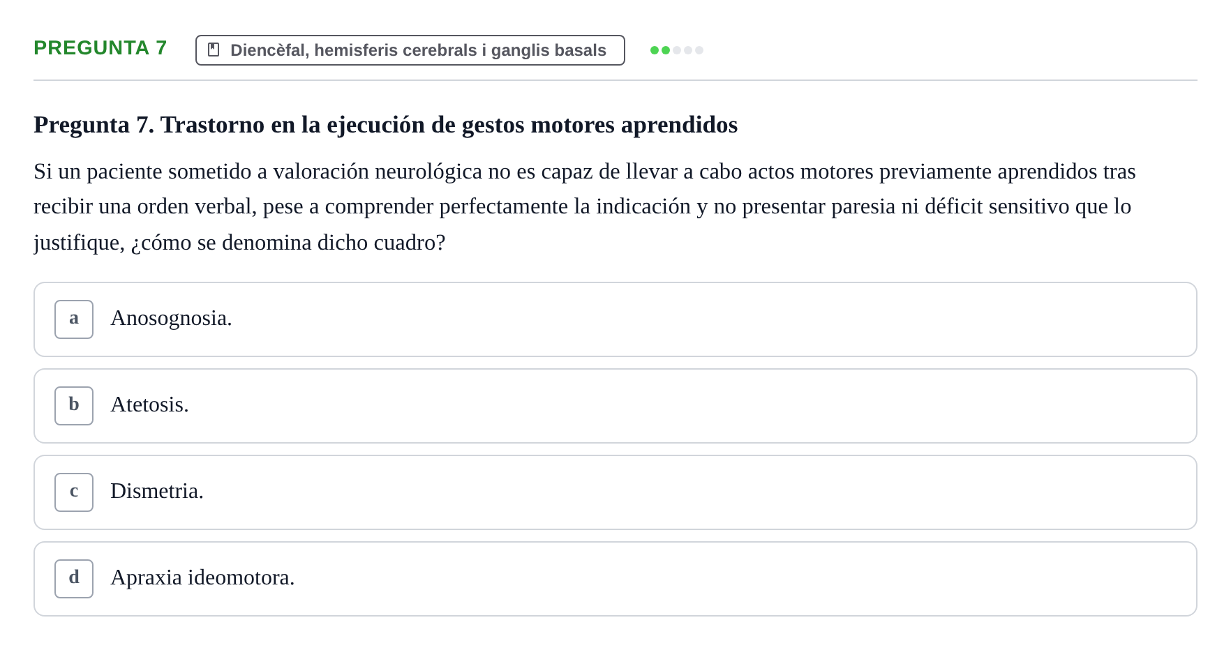 Enunciado: Pregunta 7
