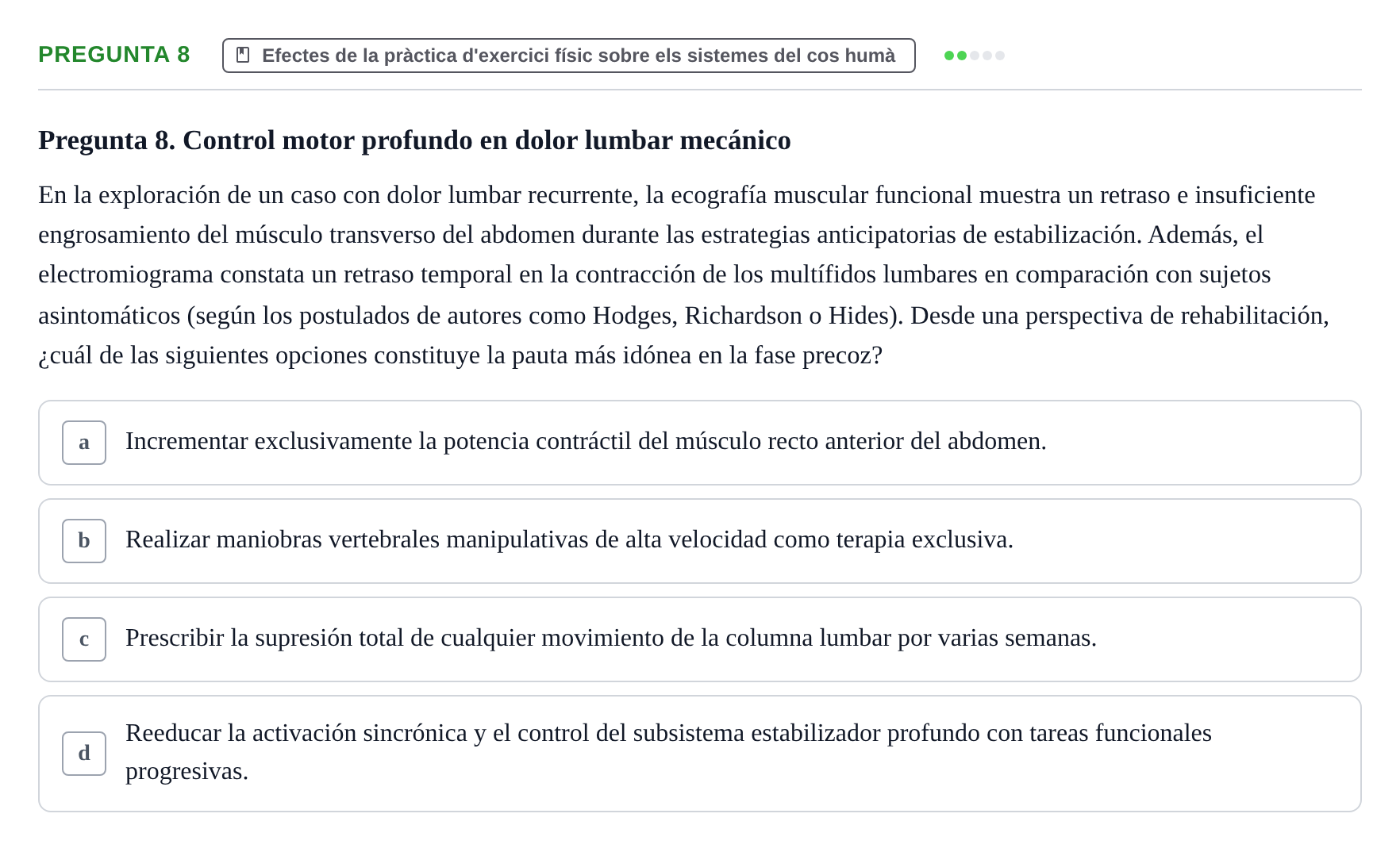 Enunciado: Pregunta 8