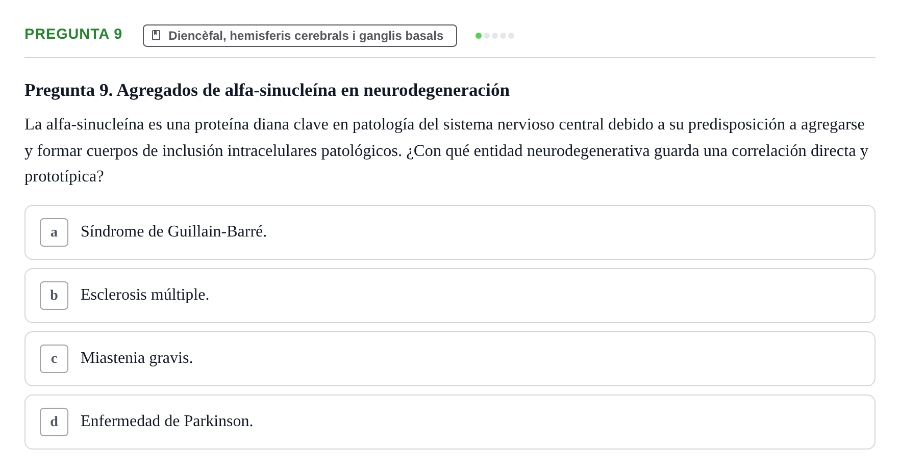 Enunciado: Pregunta 9