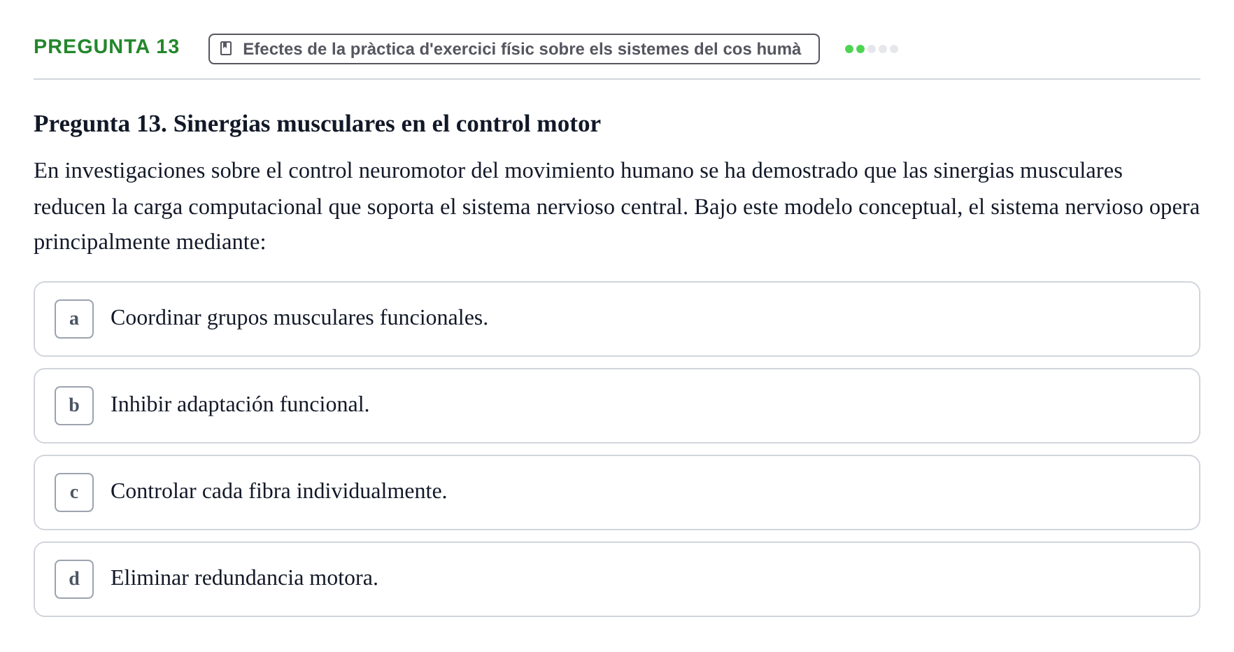 Enunciado: Pregunta 13