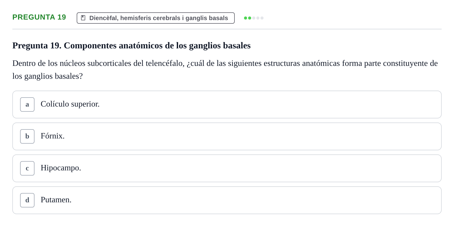 Enunciado: Pregunta 19