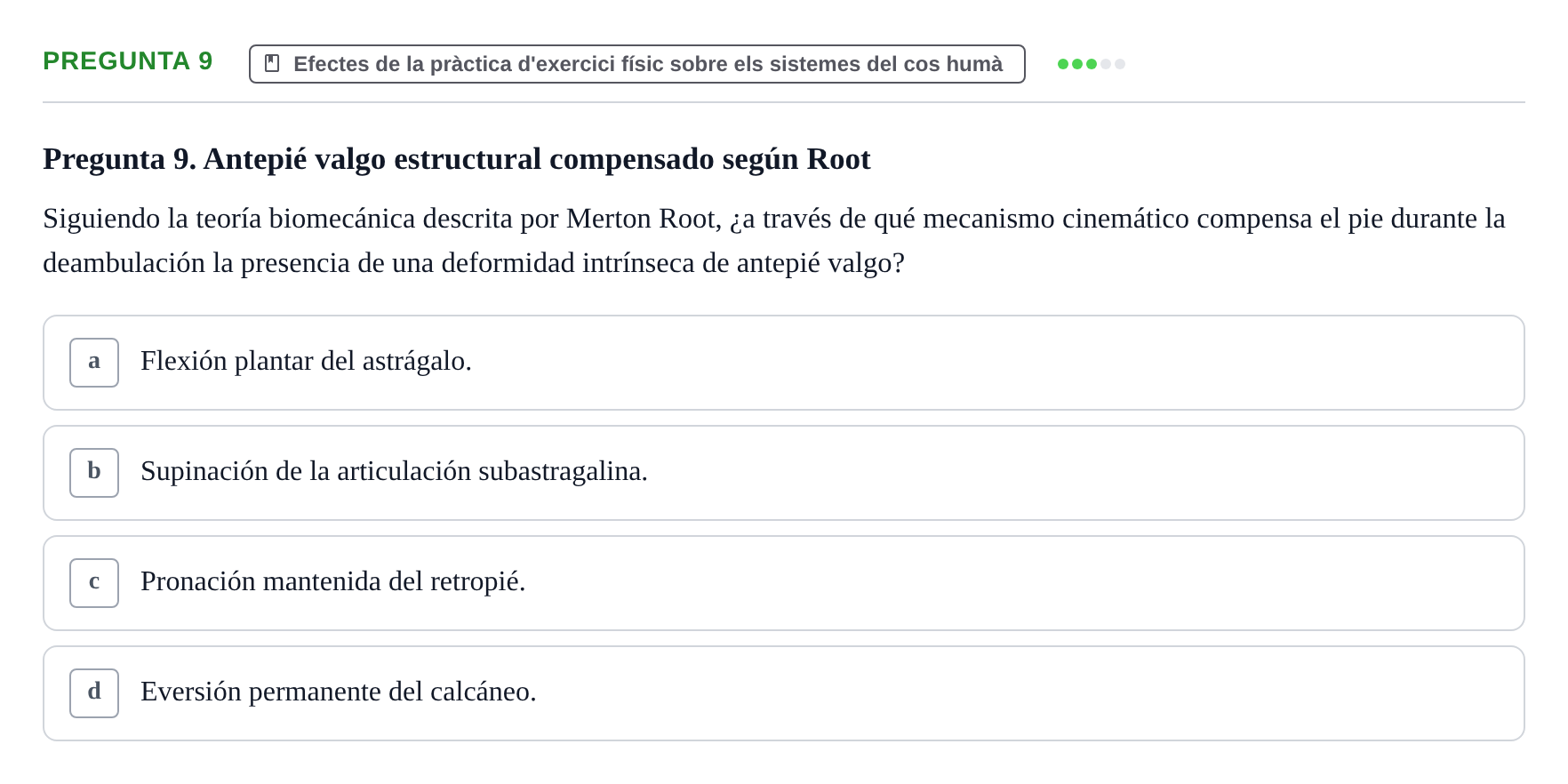 Enunciado: Pregunta 9