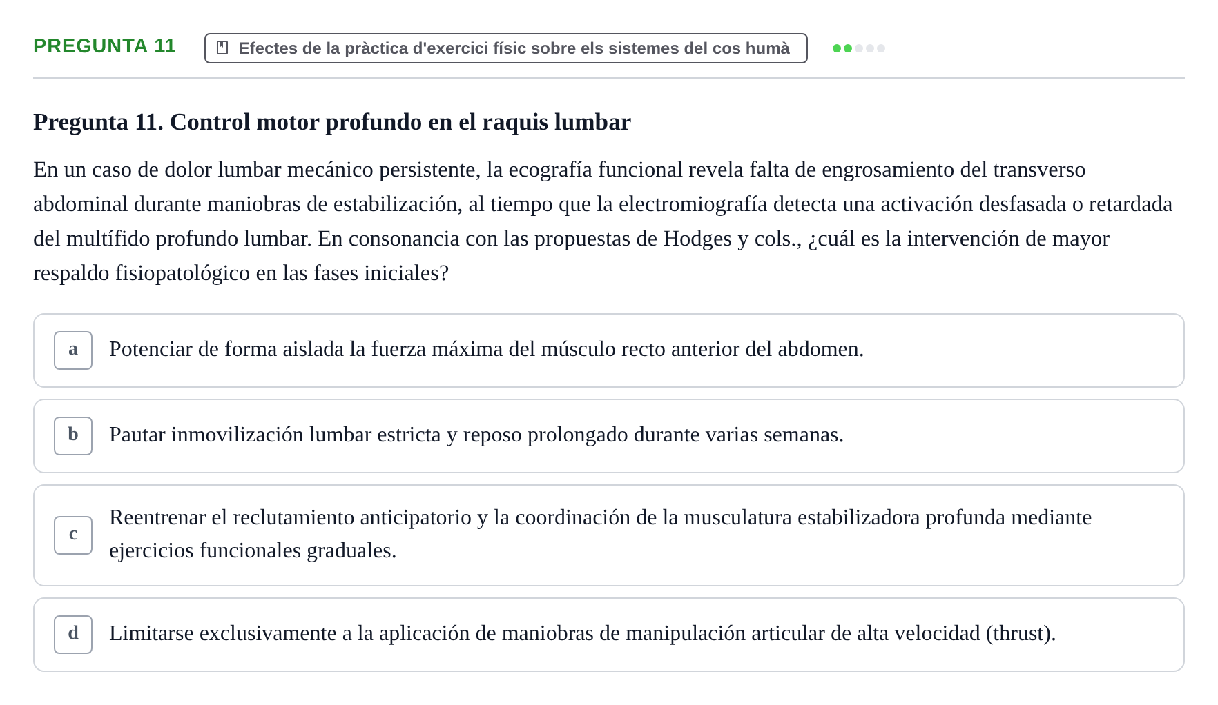 Enunciado: Pregunta 11