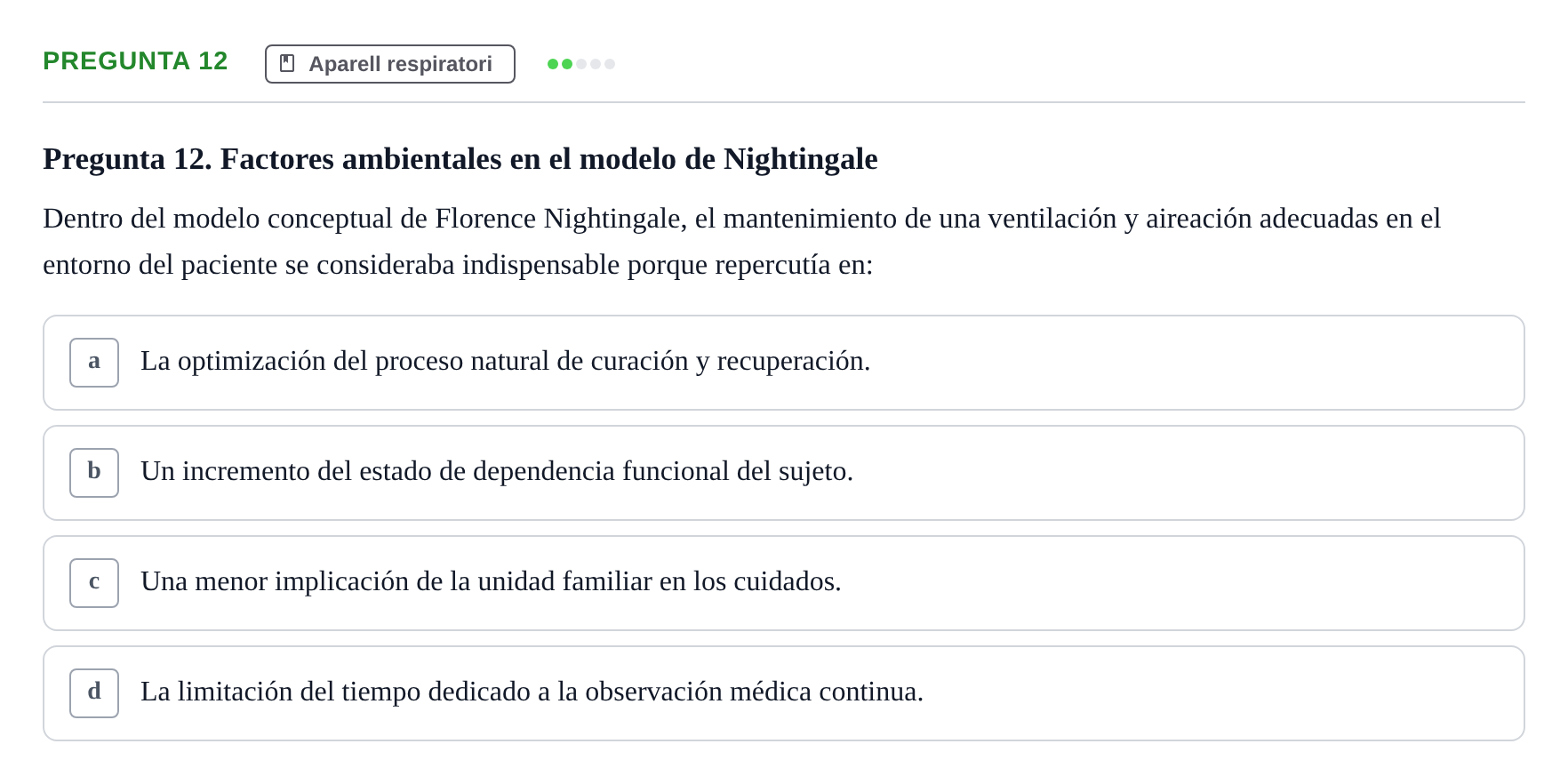 Enunciado: Pregunta 12