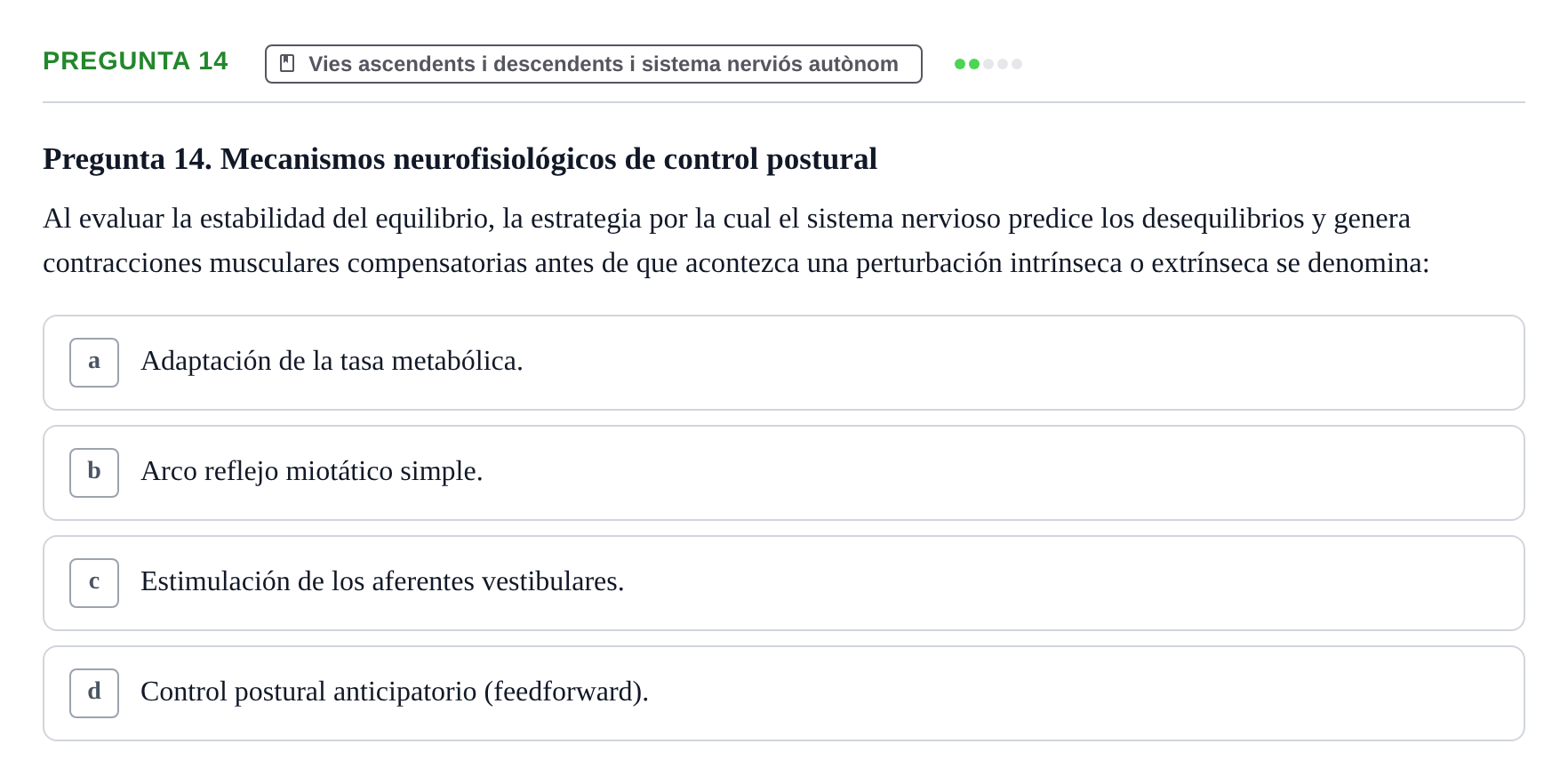 Enunciado: Pregunta 14