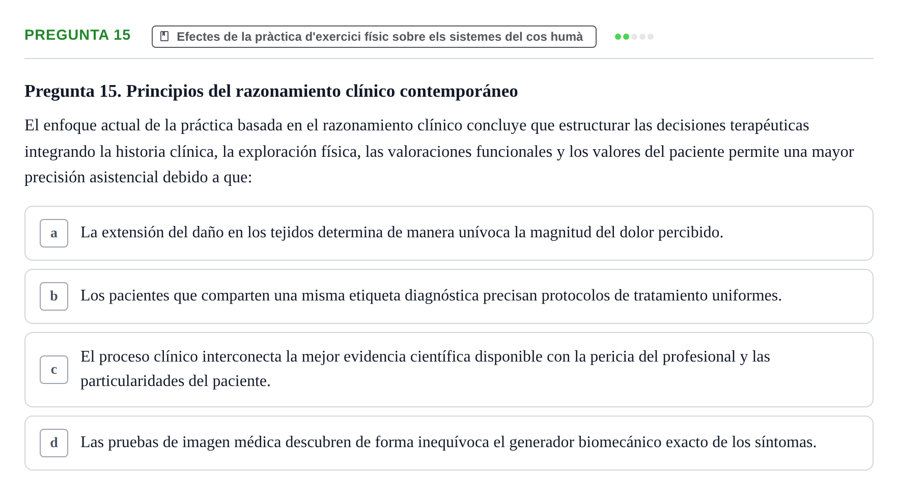 Enunciado: Pregunta 15