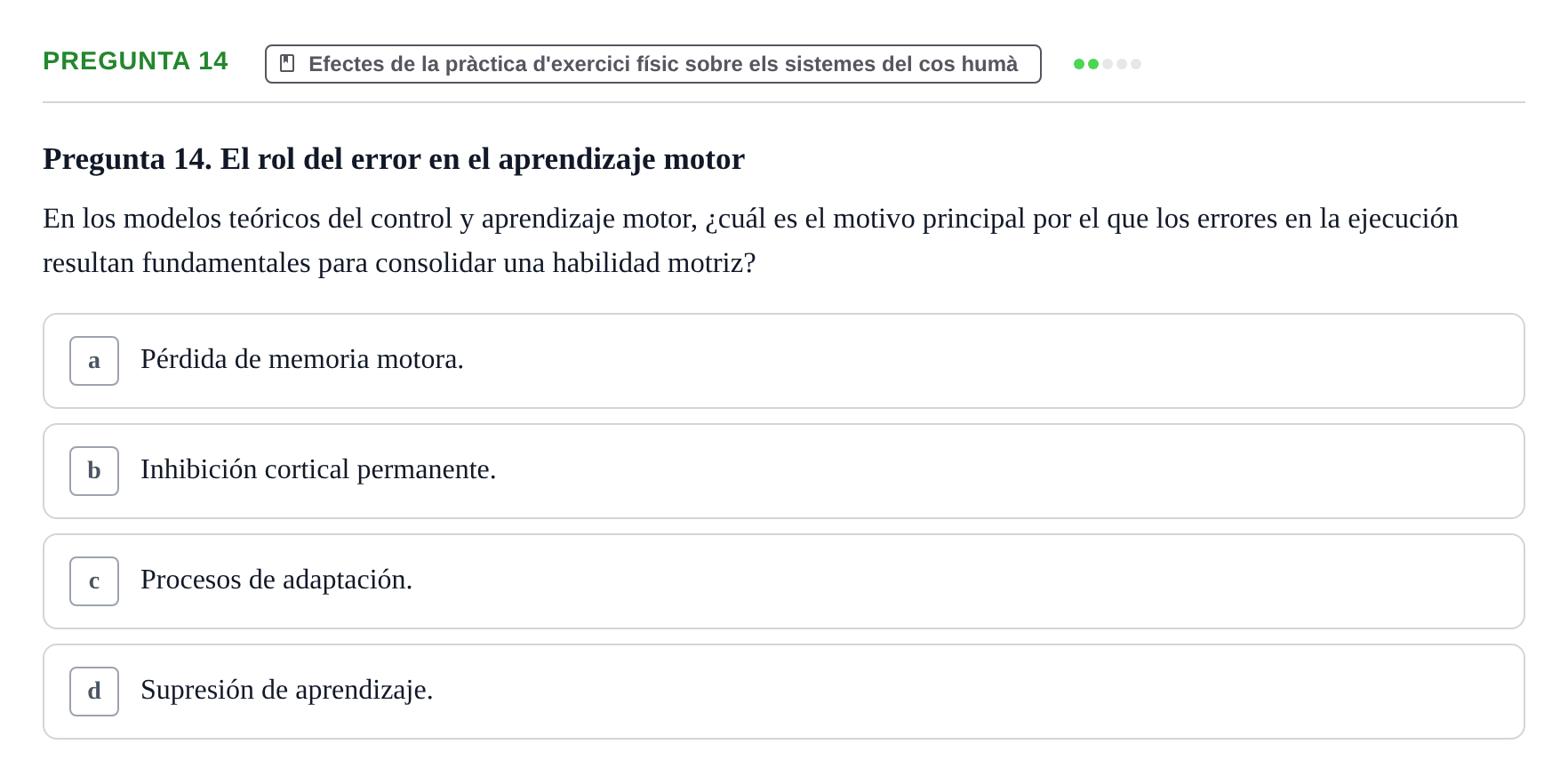 Enunciado: Pregunta 14