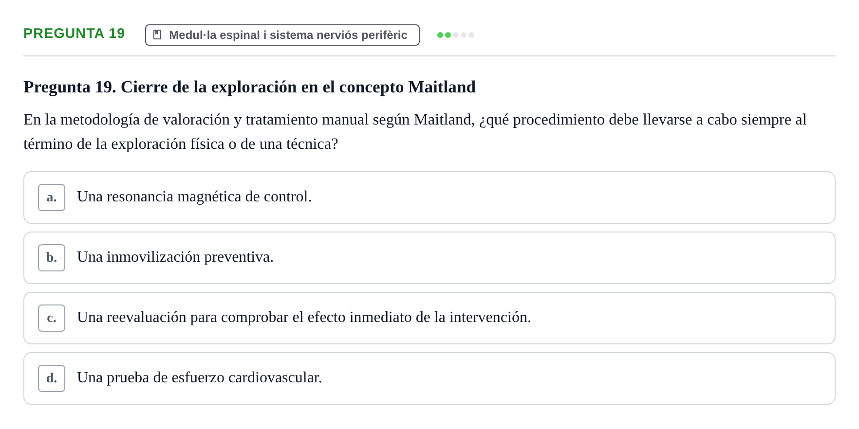 Enunciado: Pregunta 19