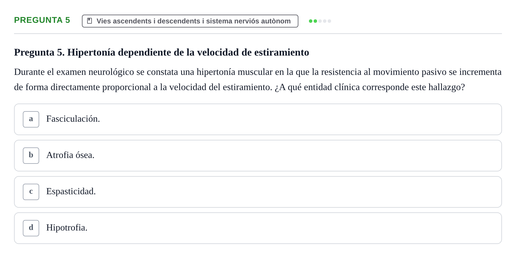 Enunciado: Pregunta 5