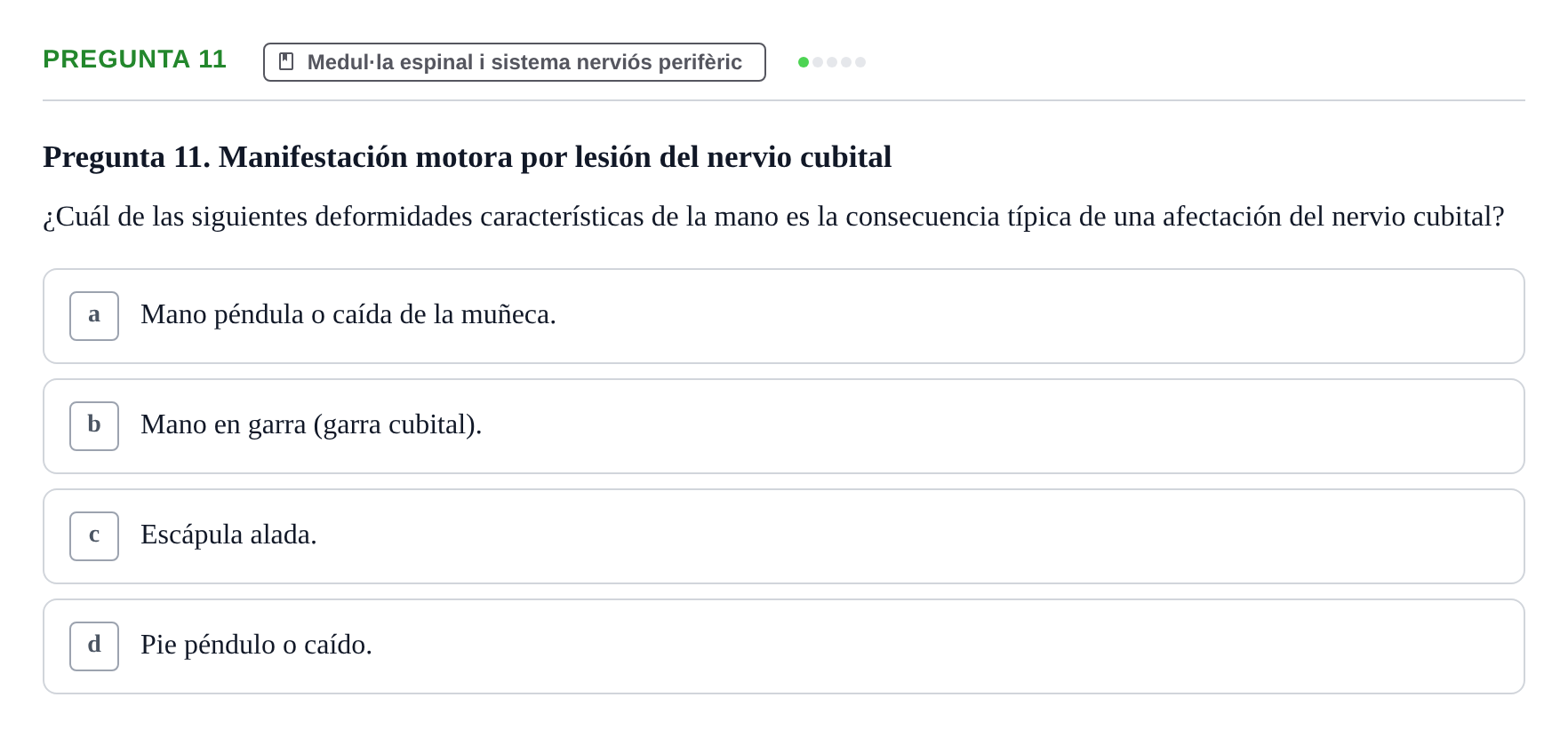 Enunciado: Pregunta 11
