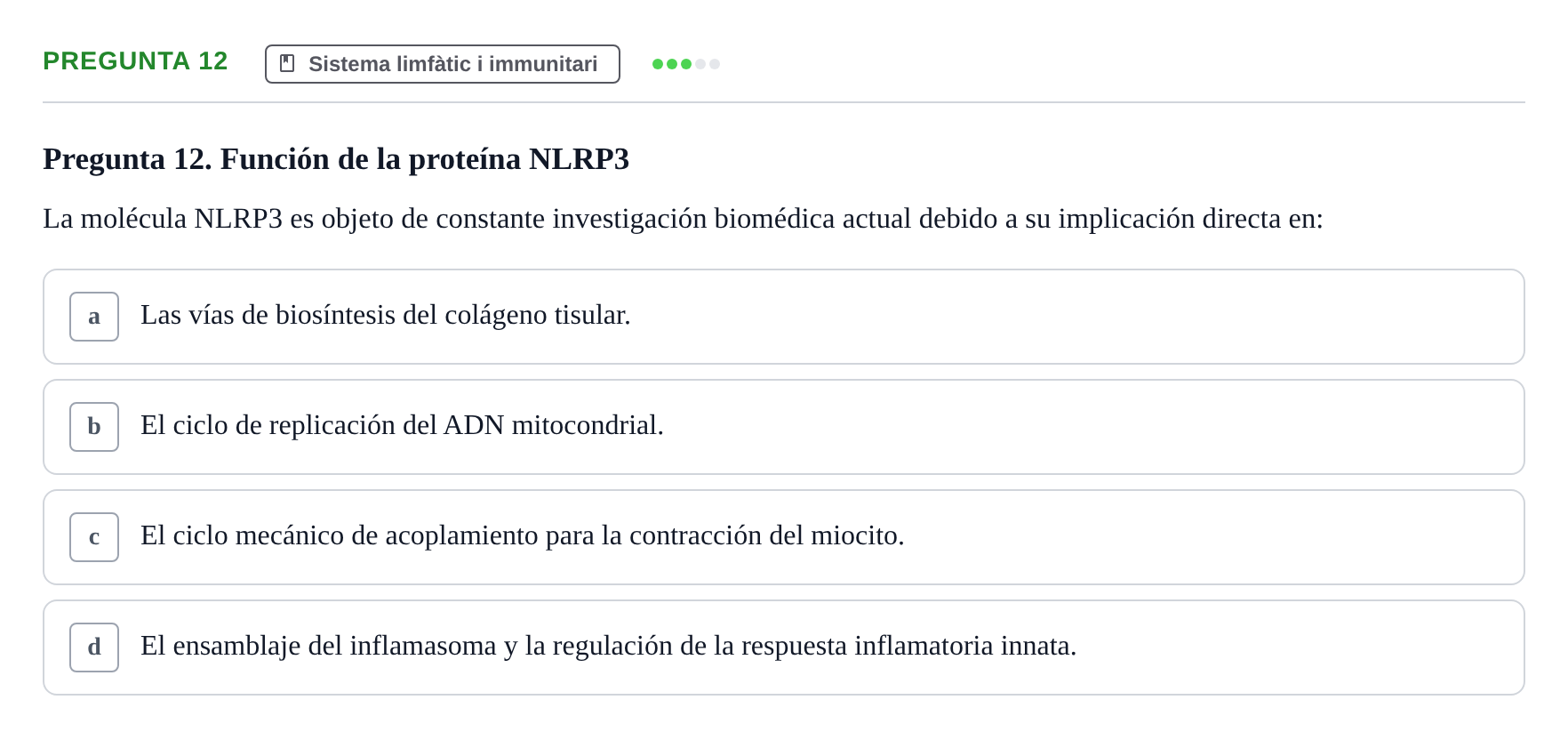 Enunciado: Pregunta 12
