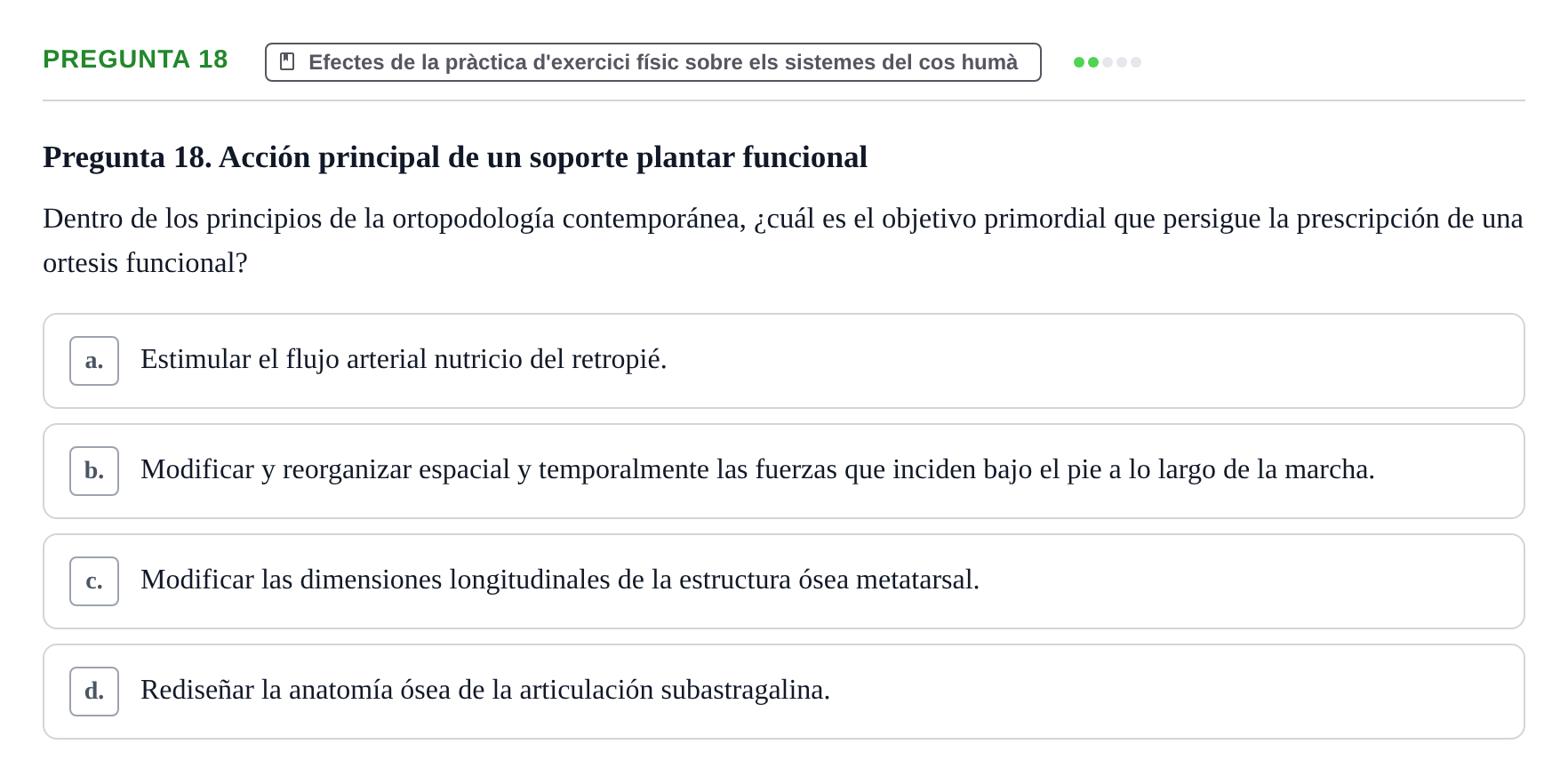 Enunciado: Pregunta 18