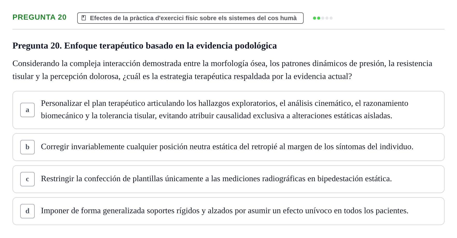 Enunciado: Pregunta 20