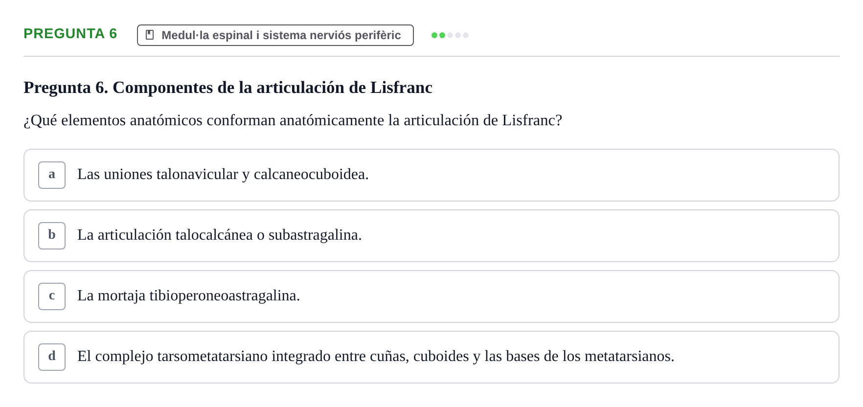 Enunciado: Pregunta 6