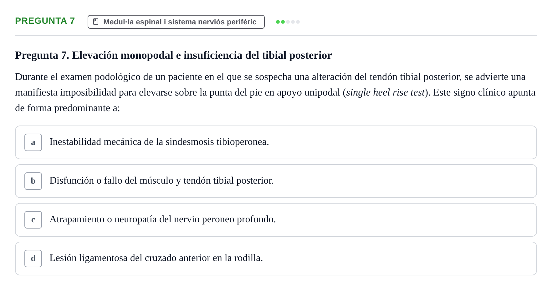 Enunciado: Pregunta 7