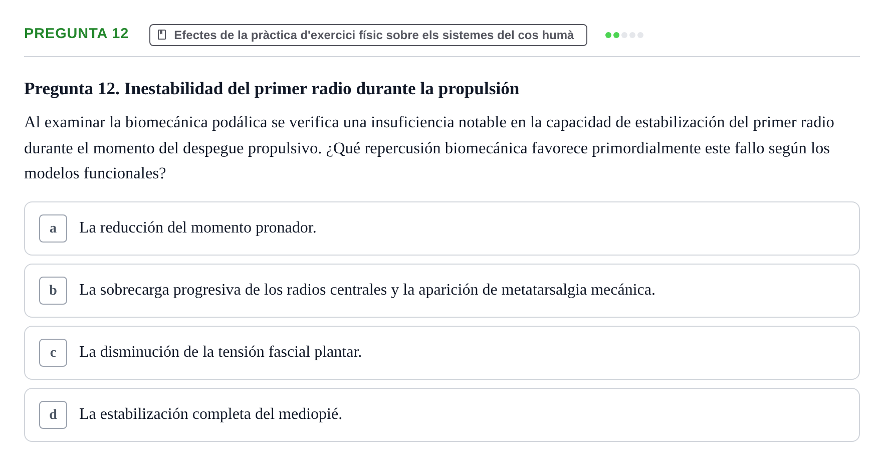 Enunciado: Pregunta 12