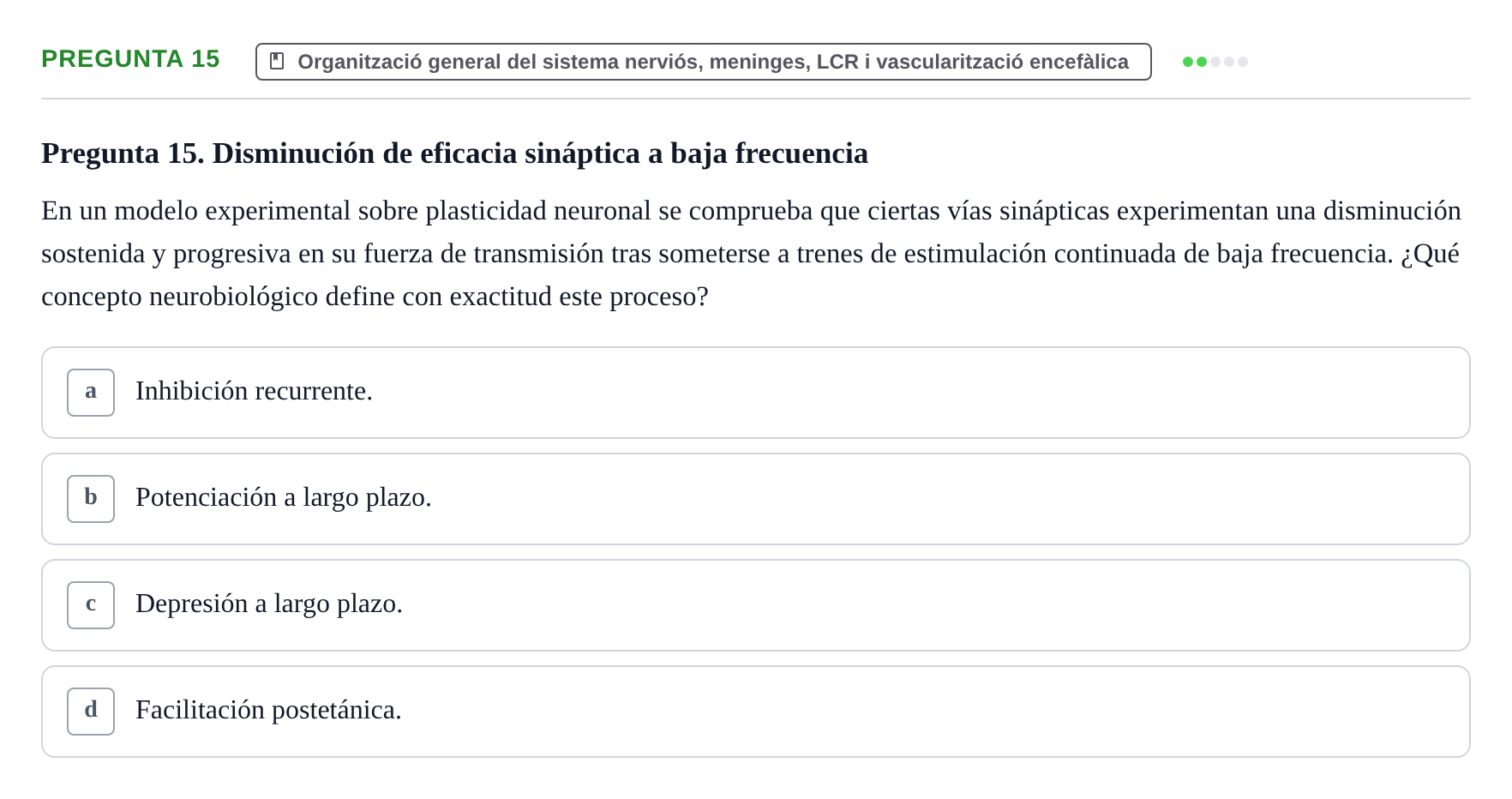 Enunciado: Pregunta 15
