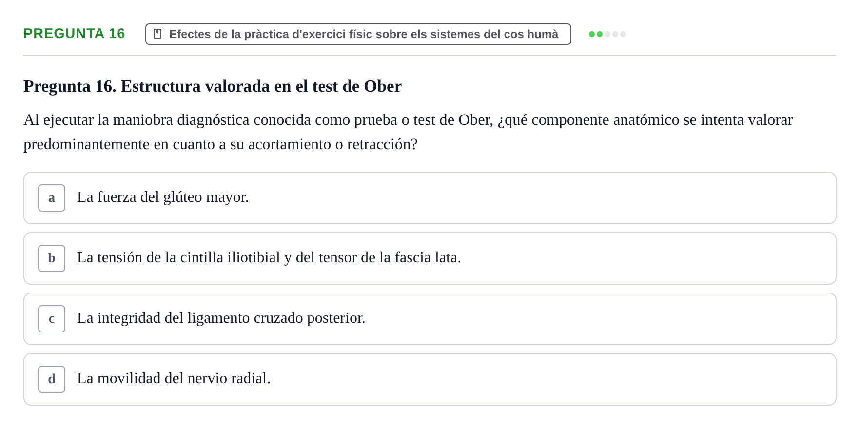 Enunciado: Pregunta 16