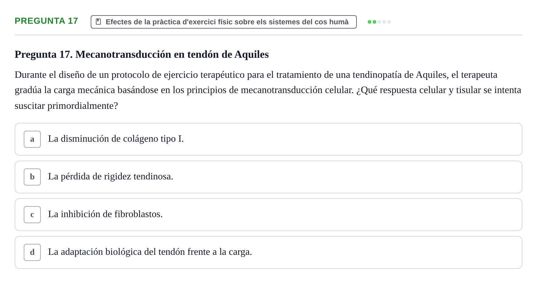 Enunciado: Pregunta 17