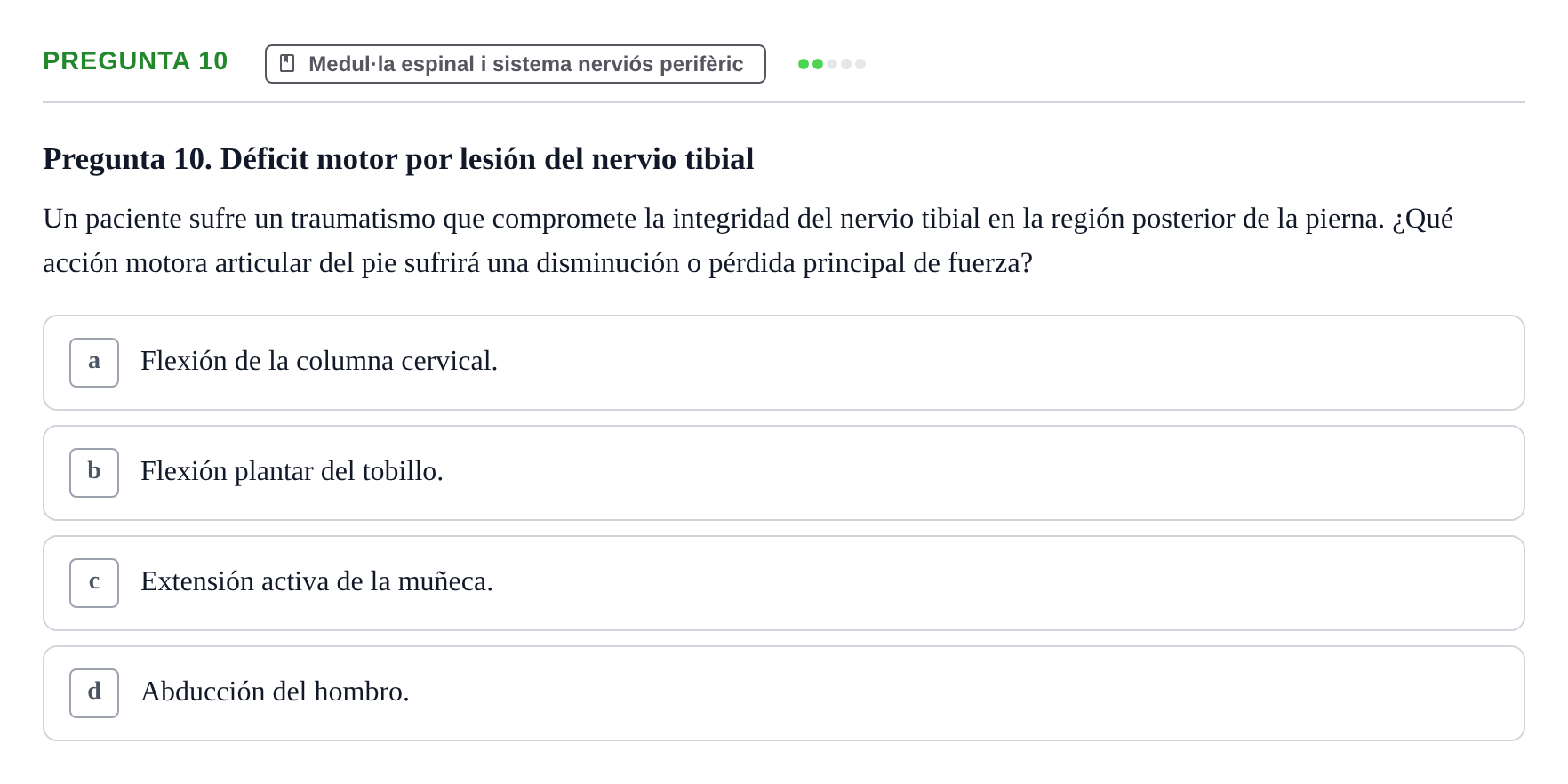 Enunciado: Pregunta 10